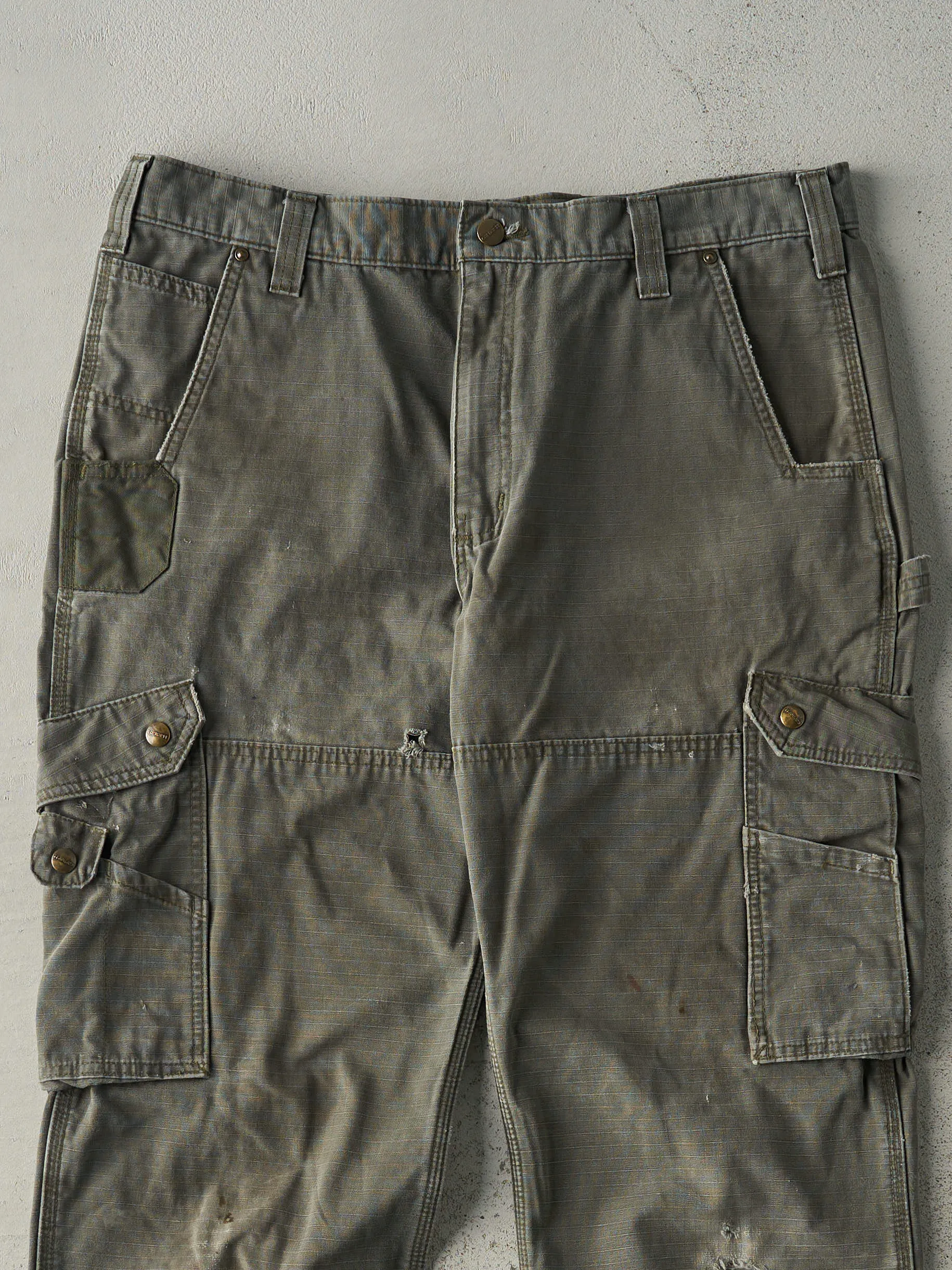 Vintage Y2K Green Carhartt Double Knee Cargo Pants (36.5x33.5) sold by Rebalance Vintage product image thumbnail 4