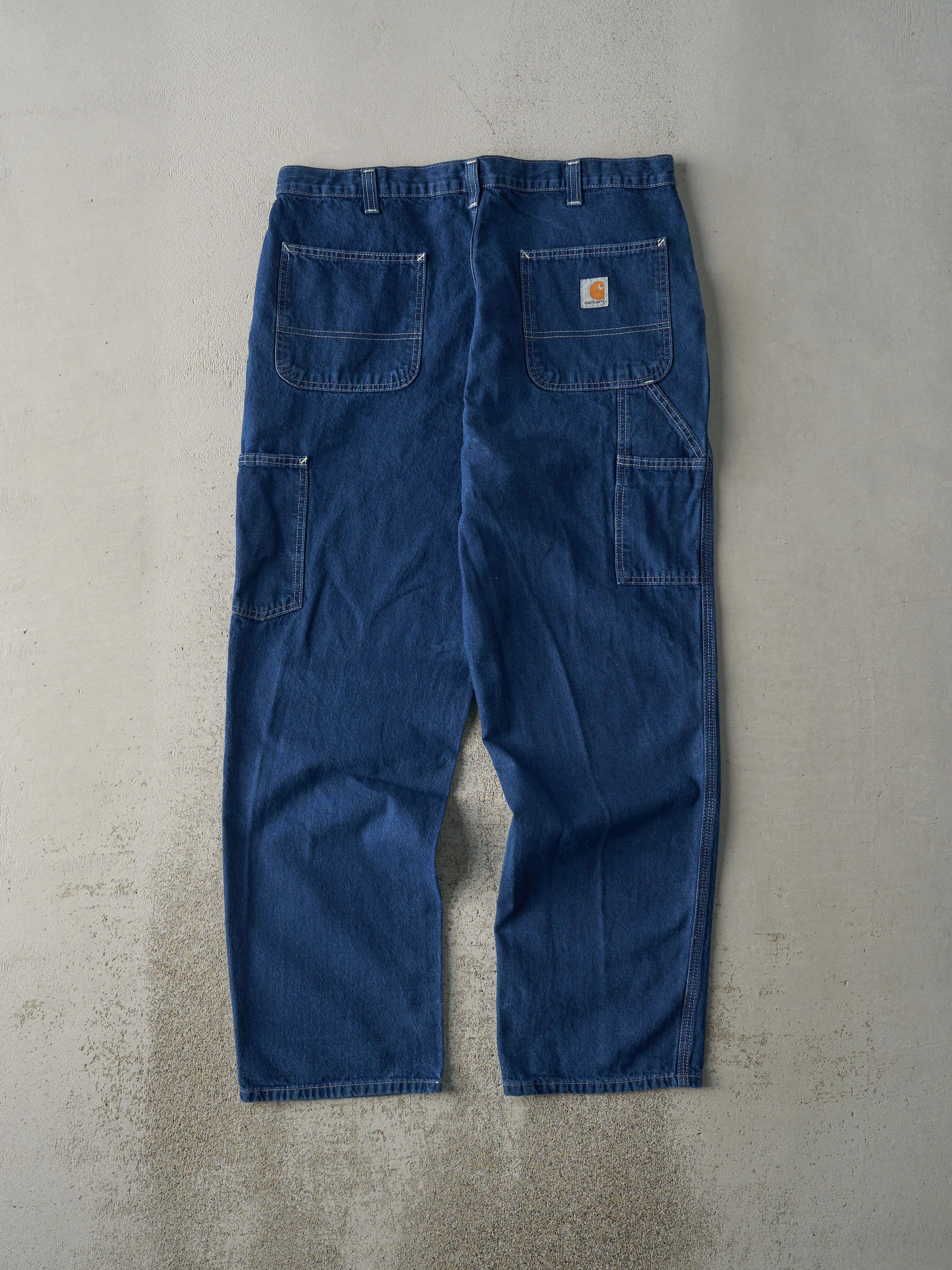 Vintage Y2K Dark Wash Carhartt Dungaree Fit Jeans (36x32) sold by Rebalance Vintage product image thumbnail 3