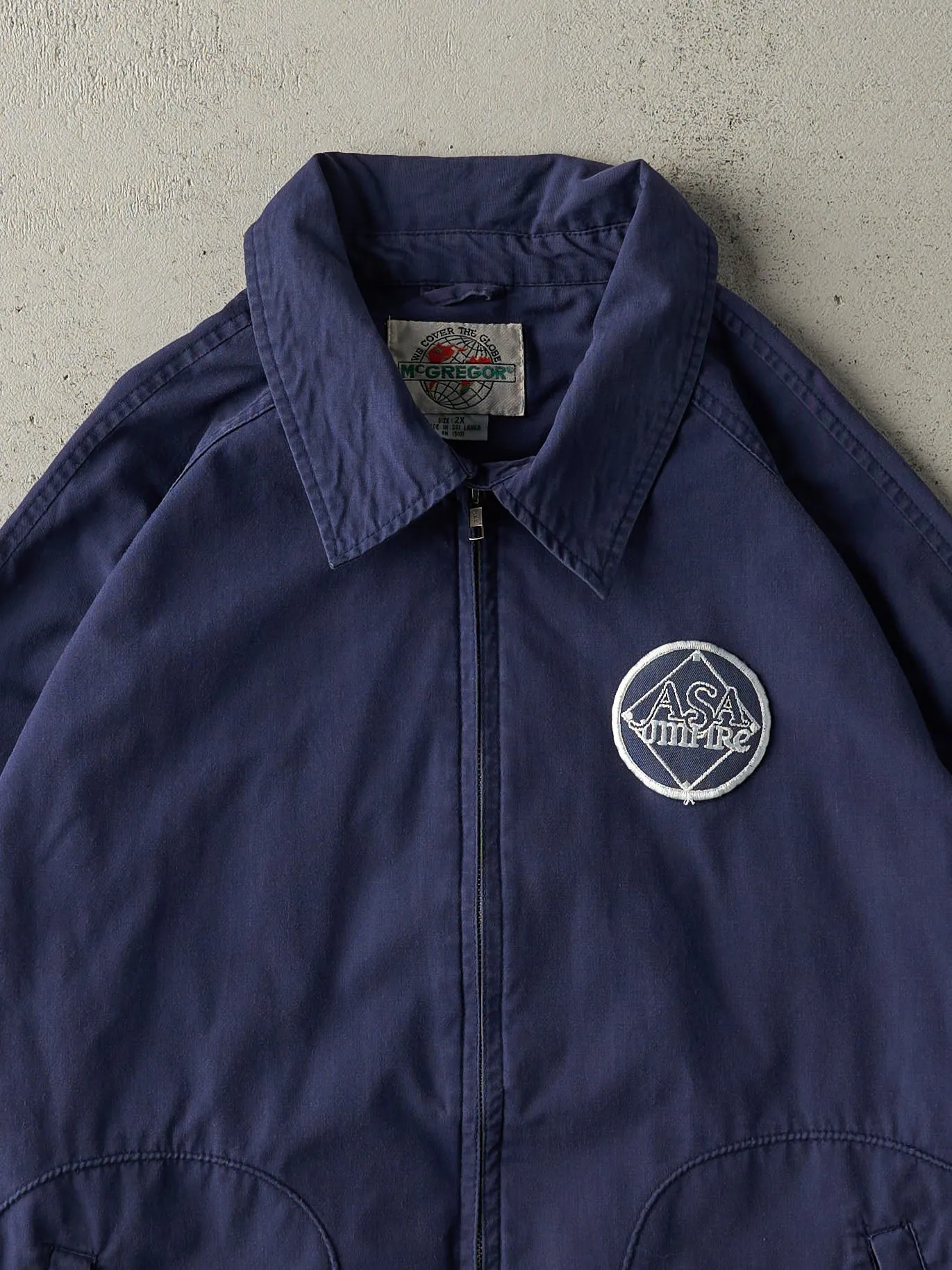 Vintage 90s Navy Blue ASA Umpire Work Jacket (XL) sold by Rebalance Vintage product image thumbnail 2