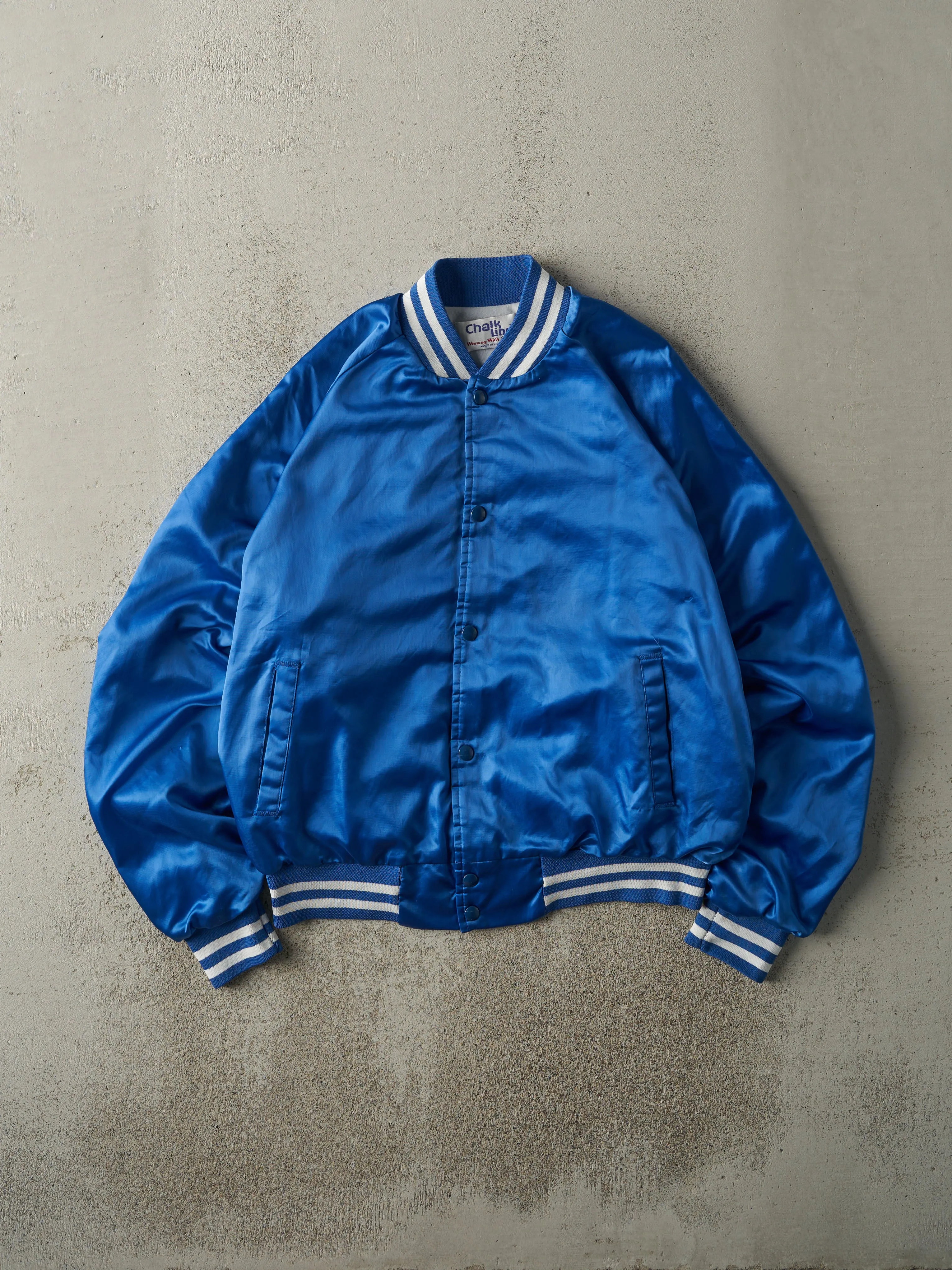 Vintage 80s Blue Kentucky Wildcats Satin Bomber Jacket (L) sold by Rebalance Vintage product image thumbnail 2