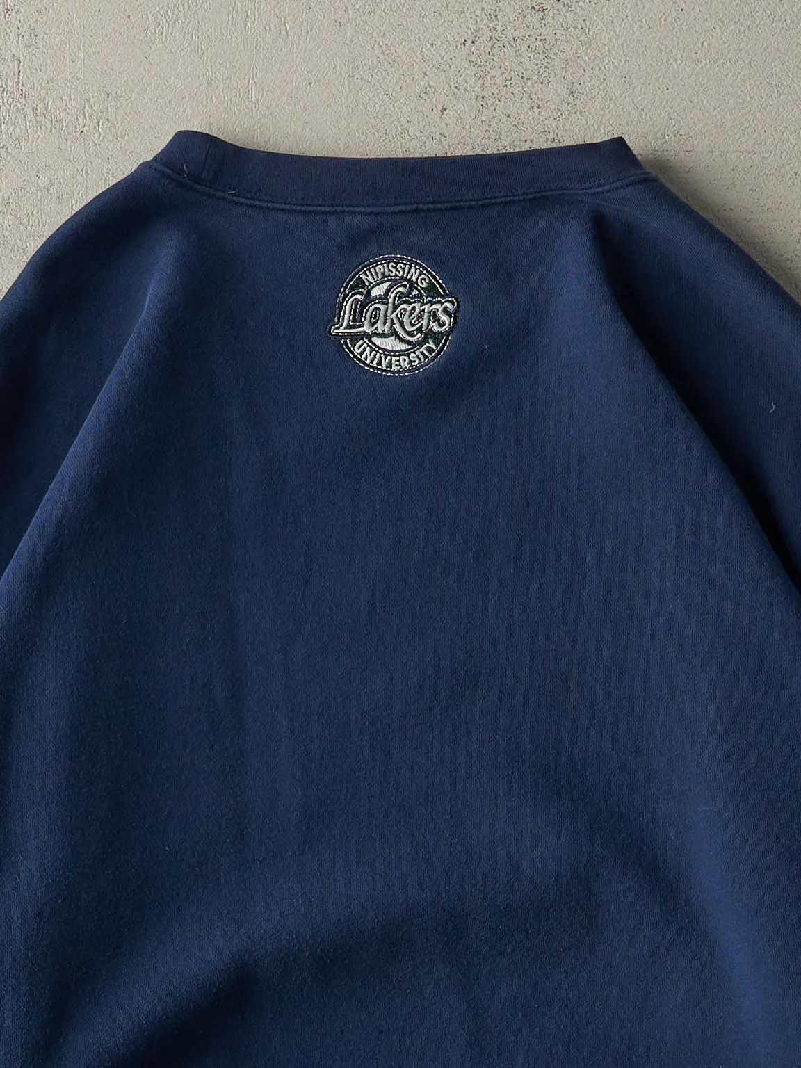 Vintage Y2K Navy Blue Nipissing University Lakers Adidas Crewneck (XL) sold by Rebalance Vintage product image thumbnail 4
