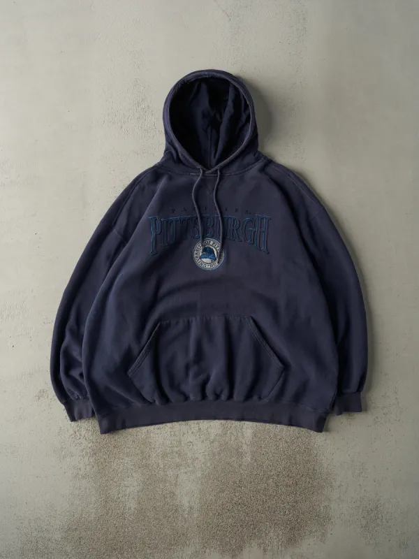 Vintage 90s Navy Blue University of Pittsburgh Panthers Hoodie (XXL) sold by Rebalance Vintage