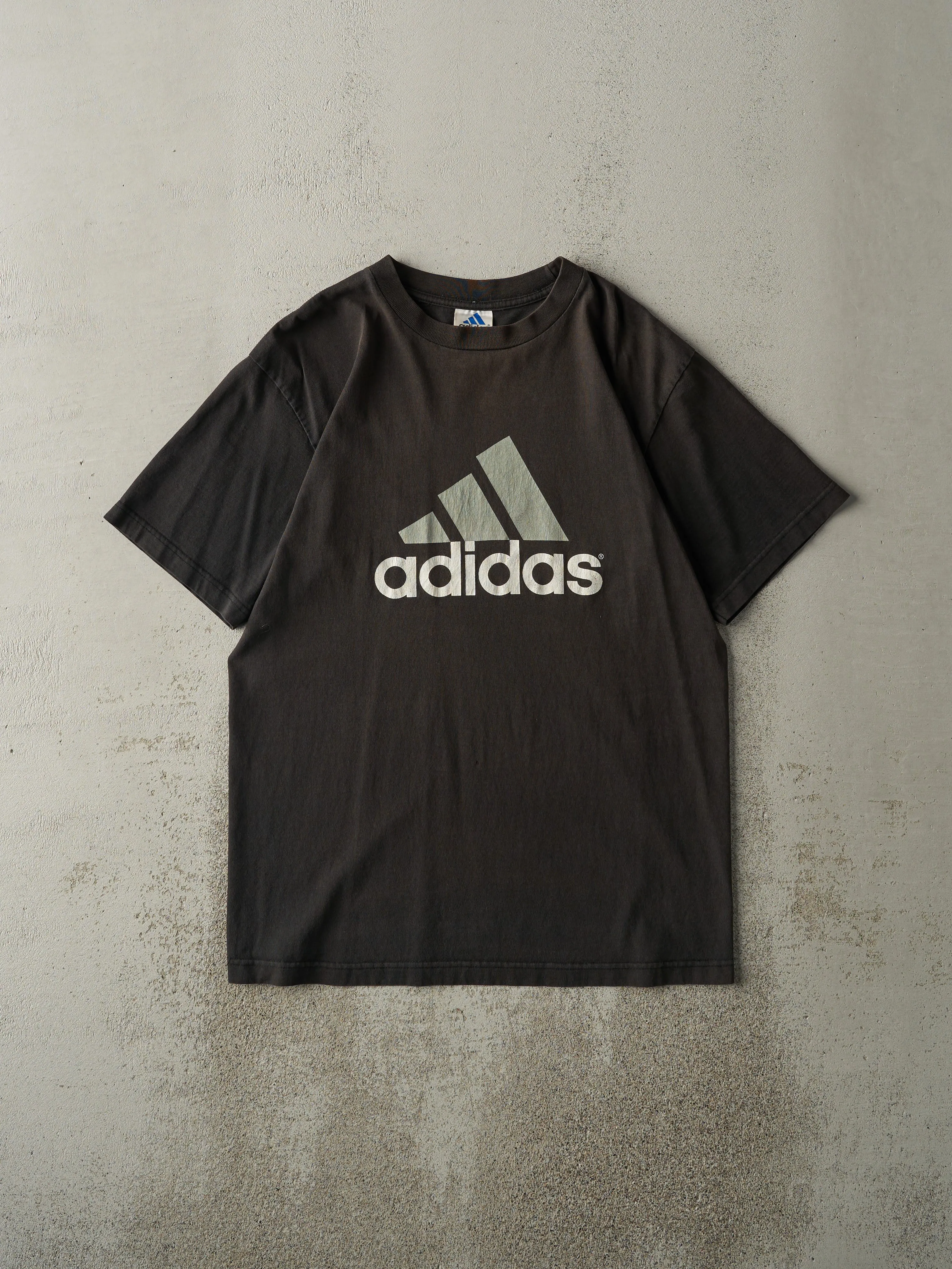 Vintage Y2K Black Adidas Logo Tee (M) sold by Rebalance Vintage