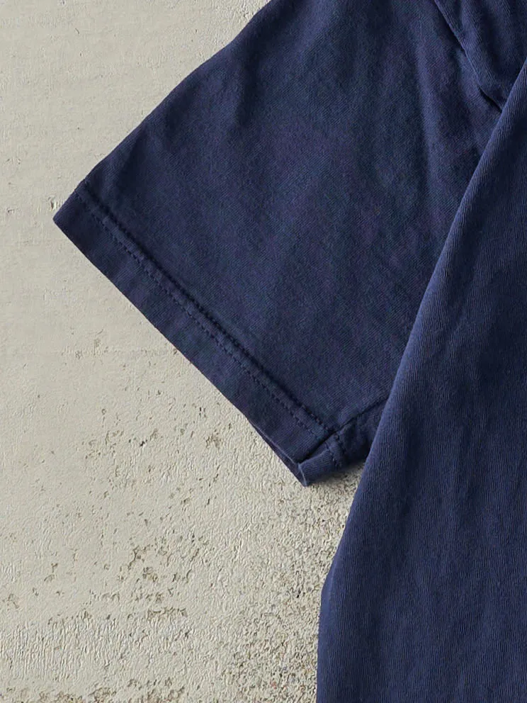 Vintage 90s Navy Blue Embroidered New England Patriots Tee (M) sold by Rebalance Vintage product image thumbnail 3