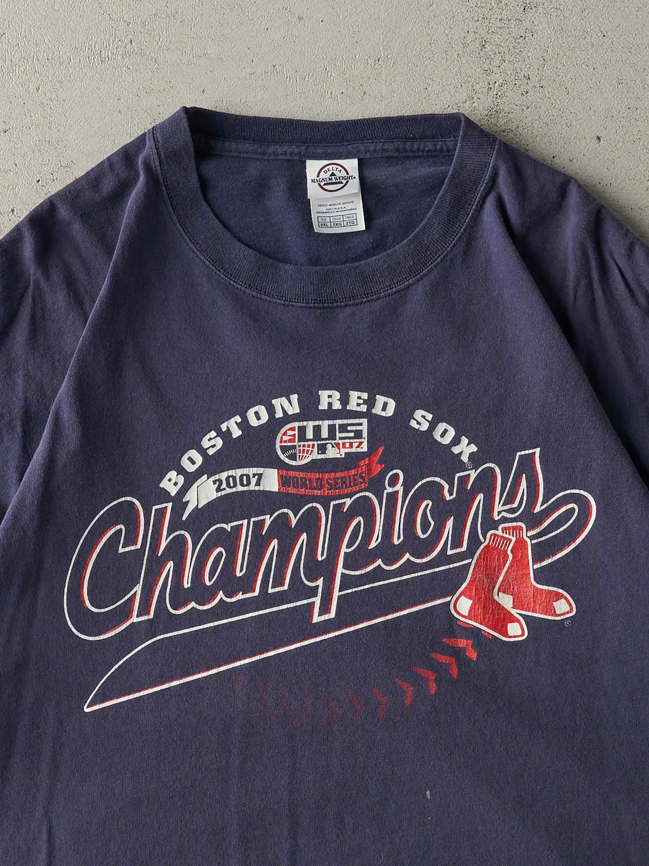 Vintage 07' Navy Blue Boston Red Sox World Series Champions Tee (XL) sold by Rebalance Vintage product image thumbnail 2