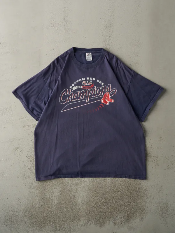 Vintage 07' Navy Blue Boston Red Sox World Series Champions Tee (XL) sold by Rebalance Vintage