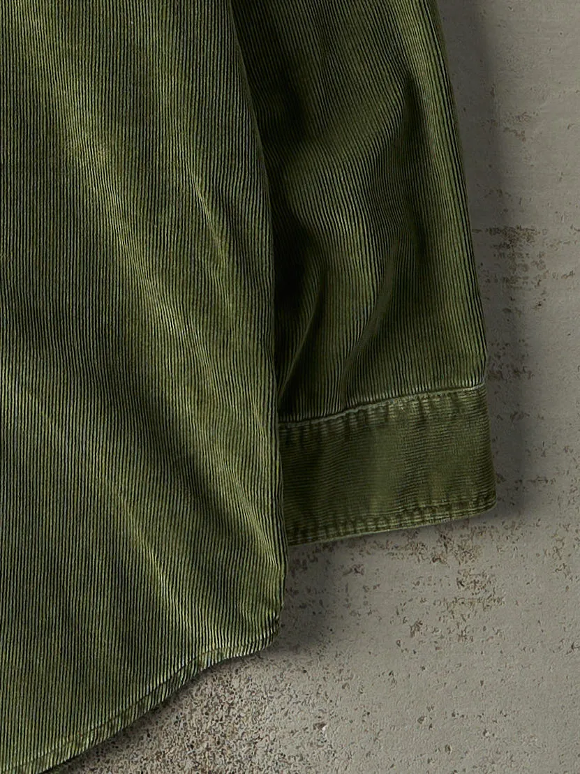 Vintage Y2K Green Corduroy Button Up (XL/XXL) sold by Rebalance Vintage product image thumbnail 3