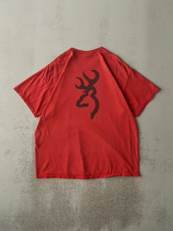 Vintage Y2K Red Browning Logo Tee (L) sold by Rebalance Vintage