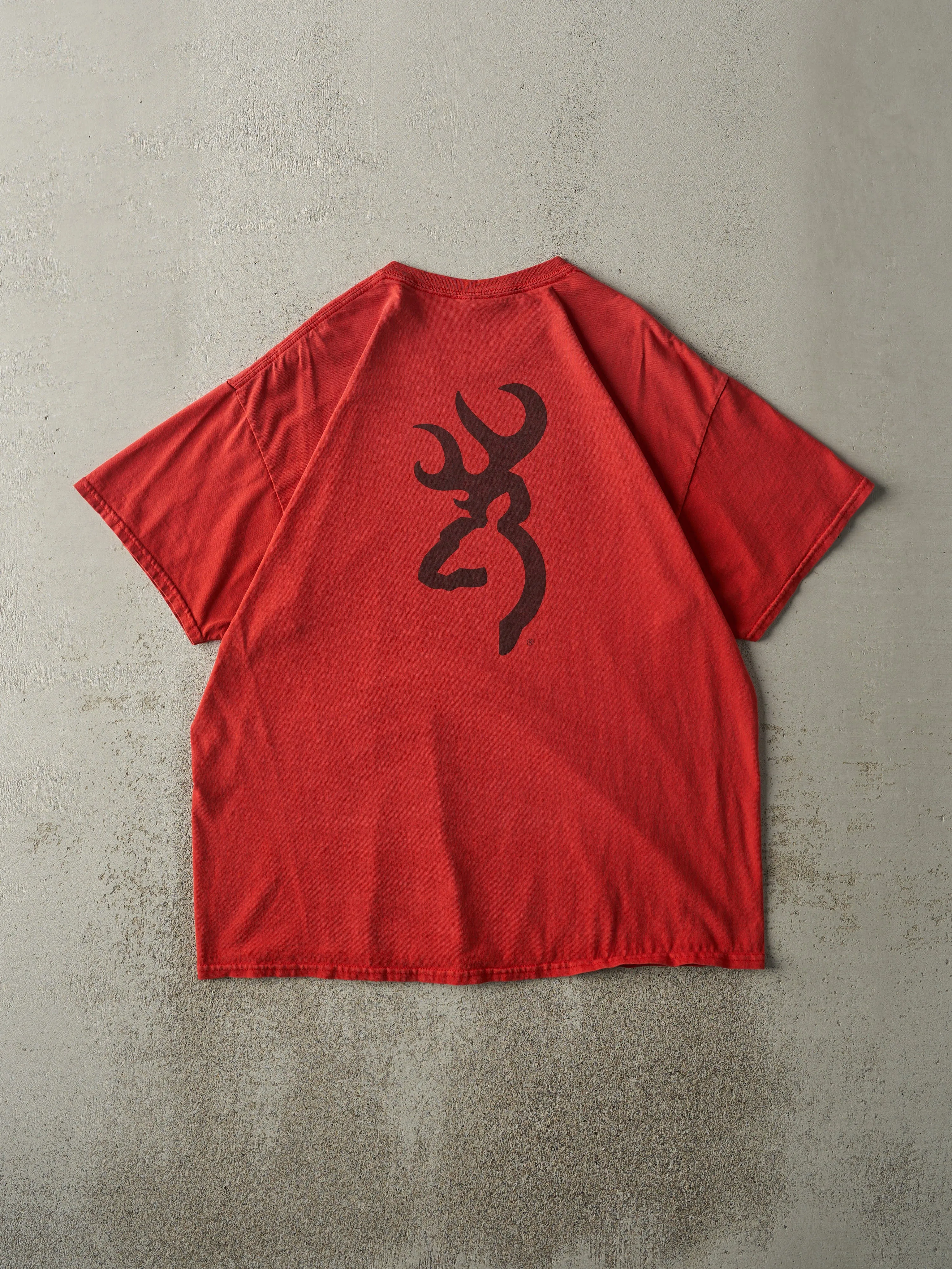 Vintage Y2K Red Browning Logo Tee (L) sold by Rebalance Vintage