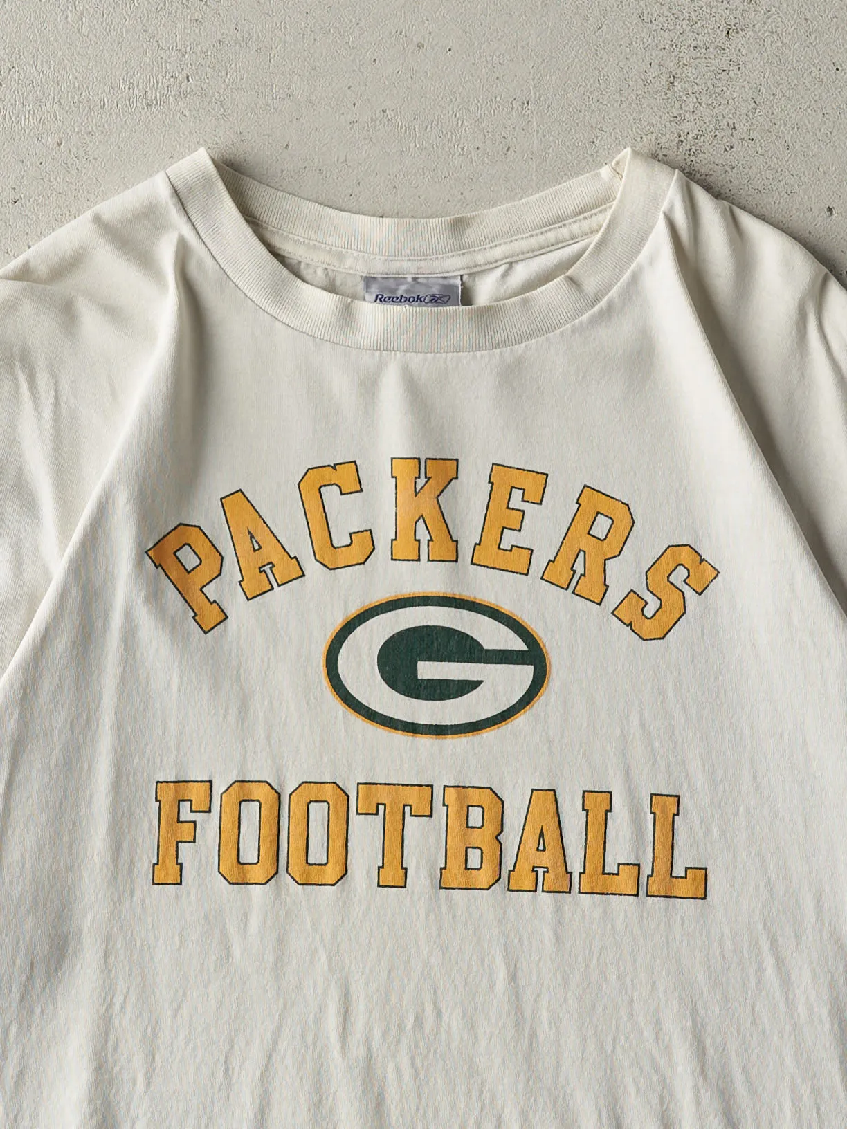 Vintage 90s White Green Bay Packers Tee (L) sold by Rebalance Vintage product image thumbnail 2