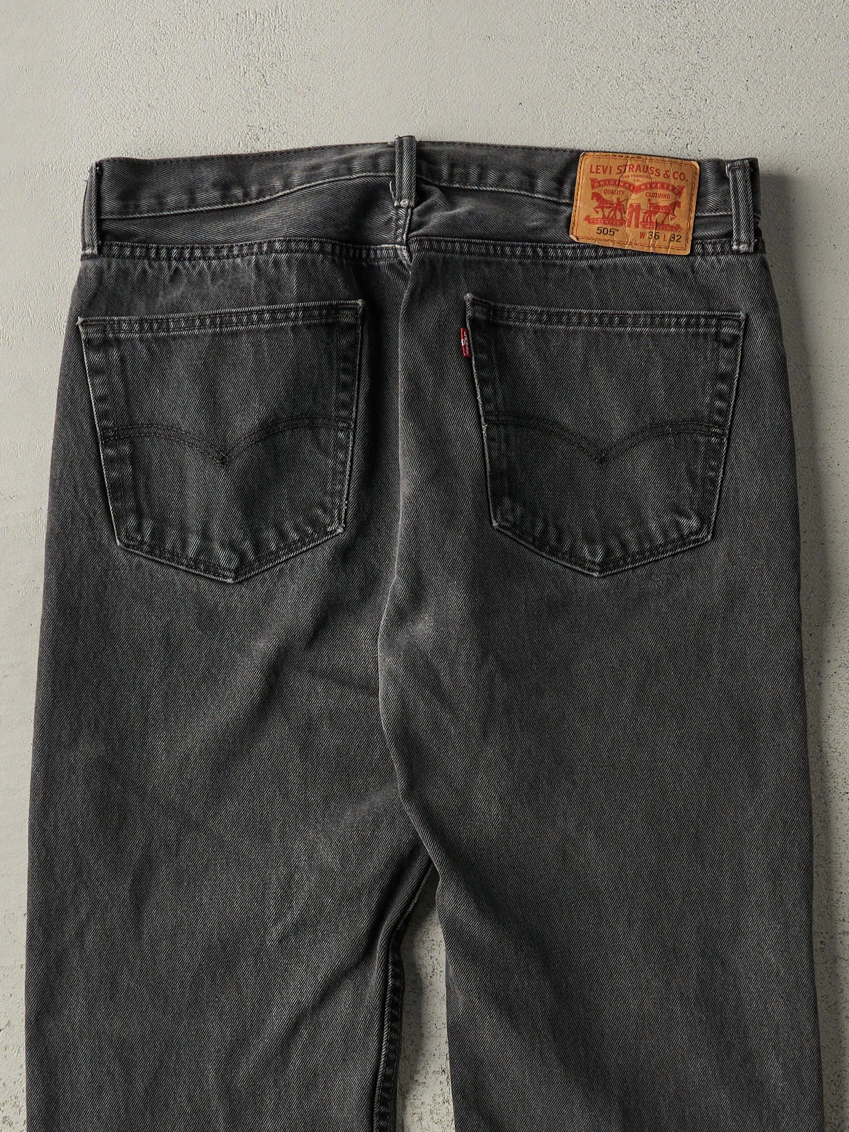 Vintage Y2K Faded Black Levi's 505 Denim Pants (35.5x29) sold by Rebalance Vintage product image thumbnail 5