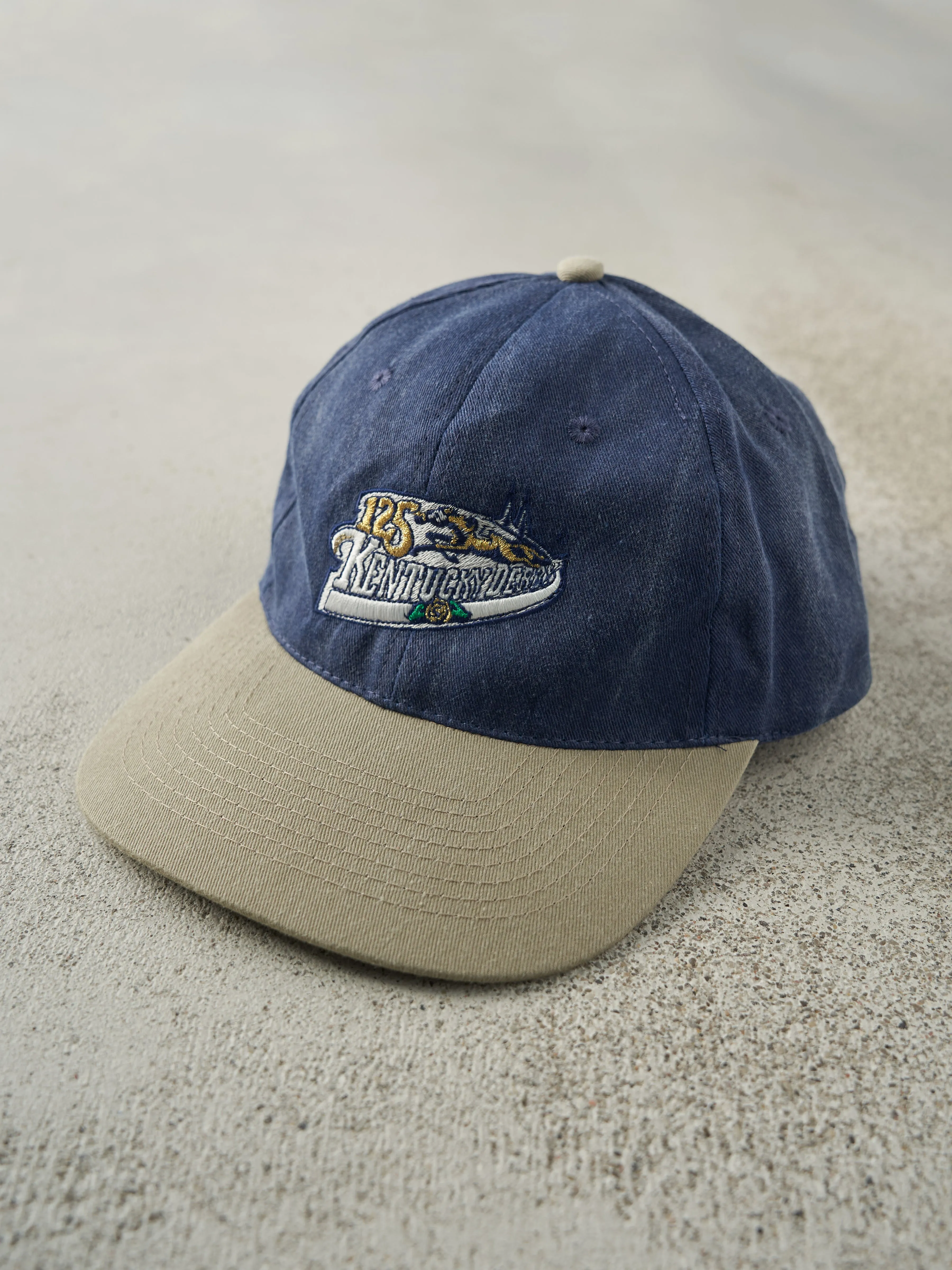 Vintage 99' Blue & Beige Kentucky Derby Strap Back Hat sold by Rebalance Vintage product image thumbnail 2