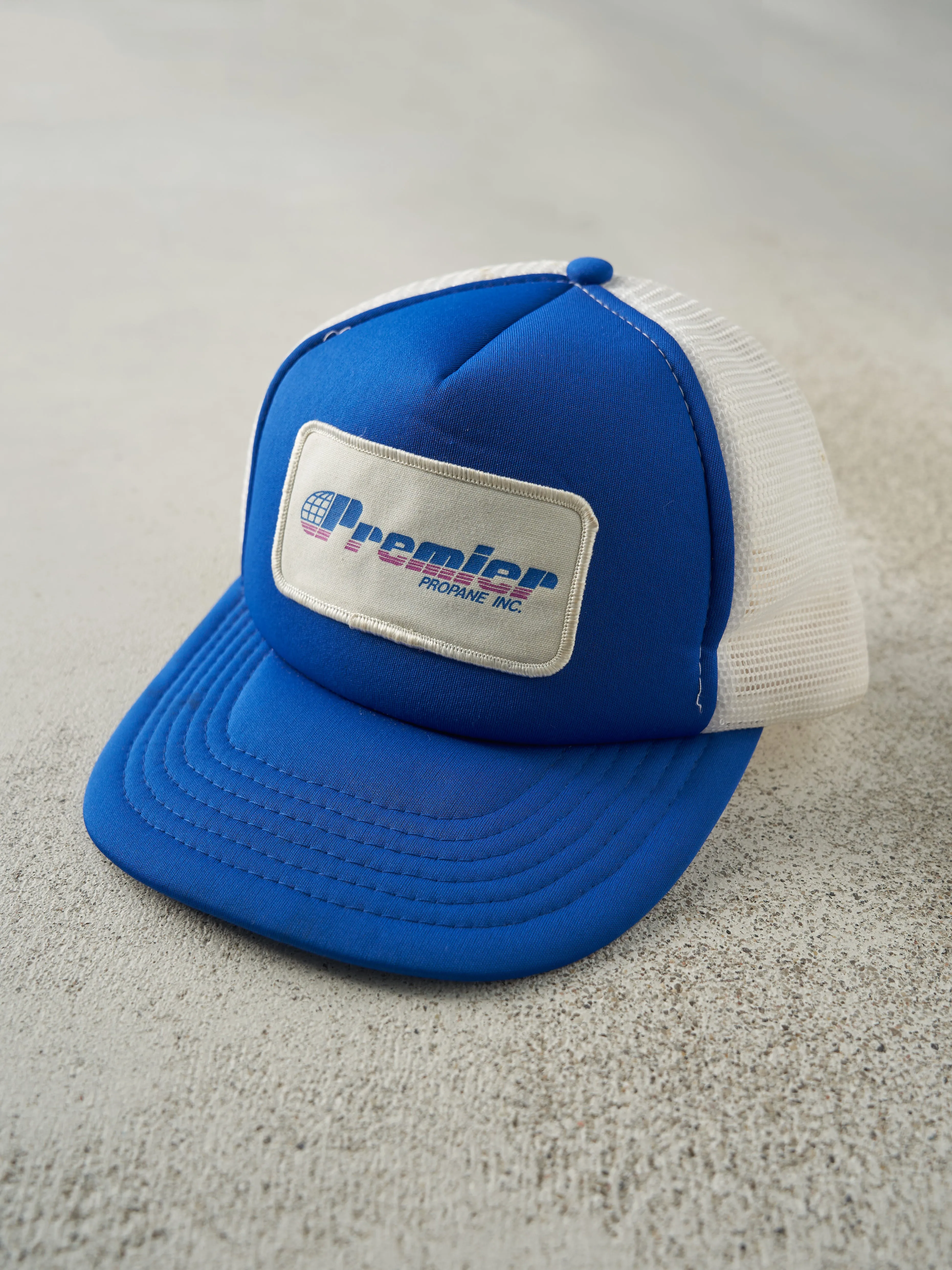 Vintage 80s Blue Premier Propane Inc Foam Trucker Hat sold by Rebalance Vintage product image thumbnail 2