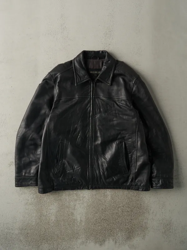 Vintage Y2K Black Boulevard Club Leather Jacket (L) sold by Rebalance Vintage