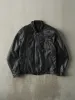 Vintage 90s Black Sears Biker Leather Jacket (M) sold by Rebalance Vintage