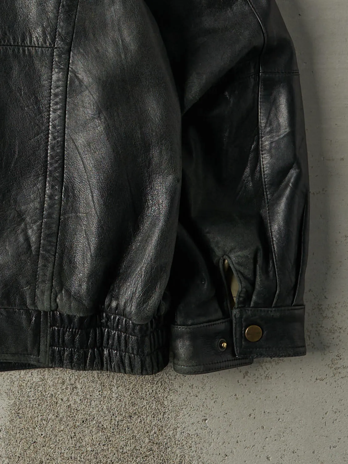 Vintage 90s Black Wilson's Leather Jacket (XL) sold by Rebalance Vintage product image thumbnail 4