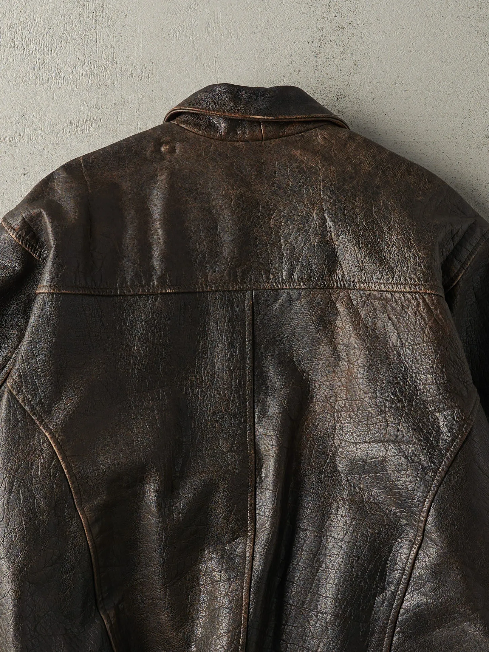 Vintage 80s Brown Unik Leather Jacket (L) sold by Rebalance Vintage product image thumbnail 5