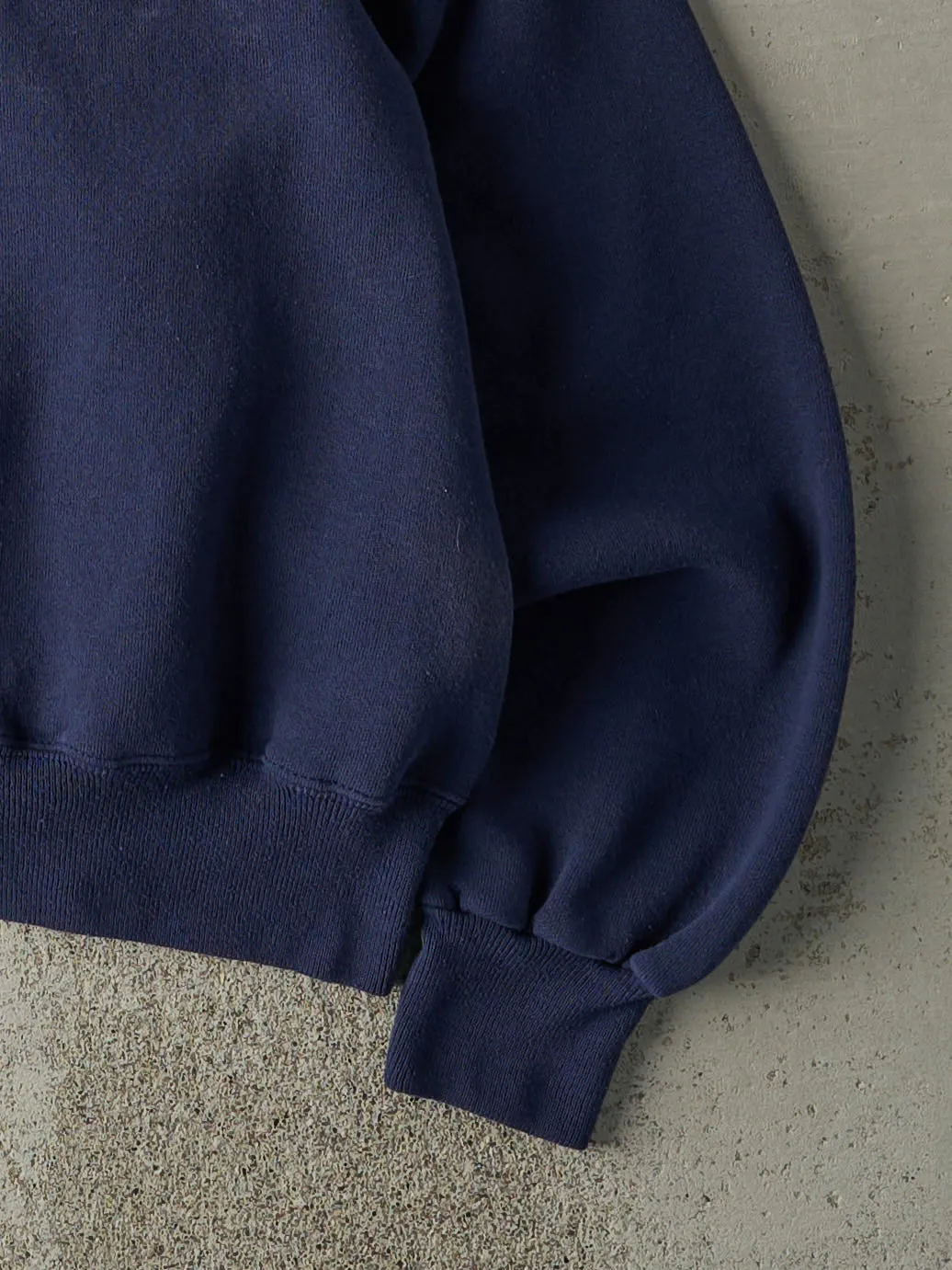 Vintage 90s Navy Blue Blank Crewneck (L) sold by Rebalance Vintage product image thumbnail 3