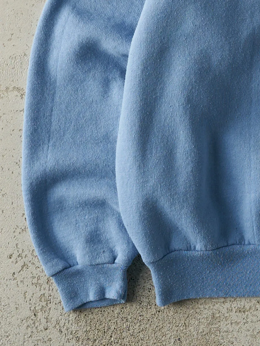Vintage 90s Light Blue Blank Crewneck (L) sold by Rebalance Vintage product image thumbnail 3