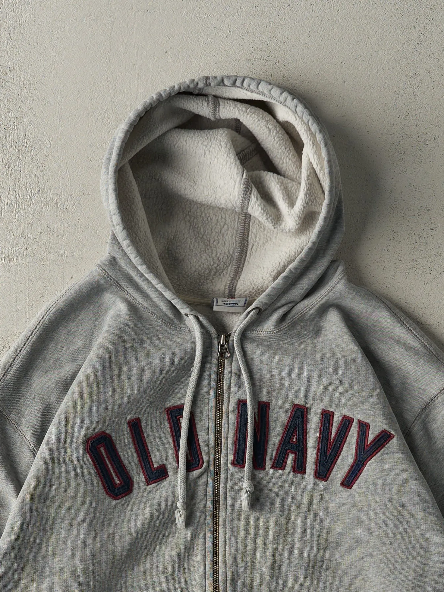 Vintage Y2K Grey Old Navy Zip Up Hoodie (XL) sold by Rebalance Vintage product image thumbnail 2