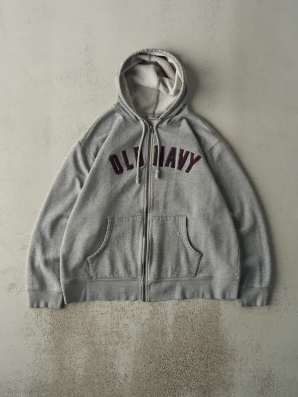 Vintage Y2K Grey Old Navy Zip Up Hoodie (XL) sold by Rebalance Vintage