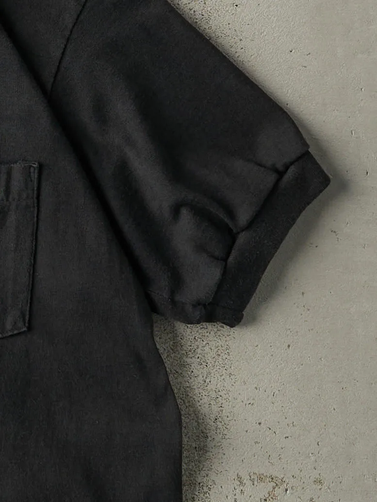 Vintage 80s Black Blank Pocket Ringer Tee (M/L) sold by Rebalance Vintage product image thumbnail 3