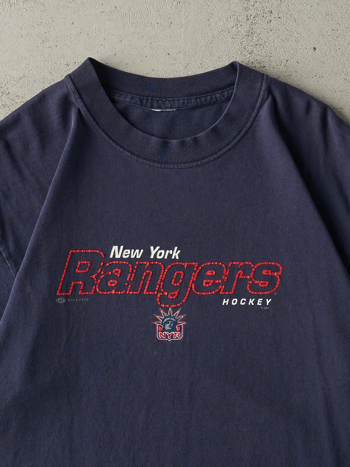 Vintage Y2K Navy Blue New York Rangers Tee (M) sold by Rebalance Vintage product image thumbnail 2