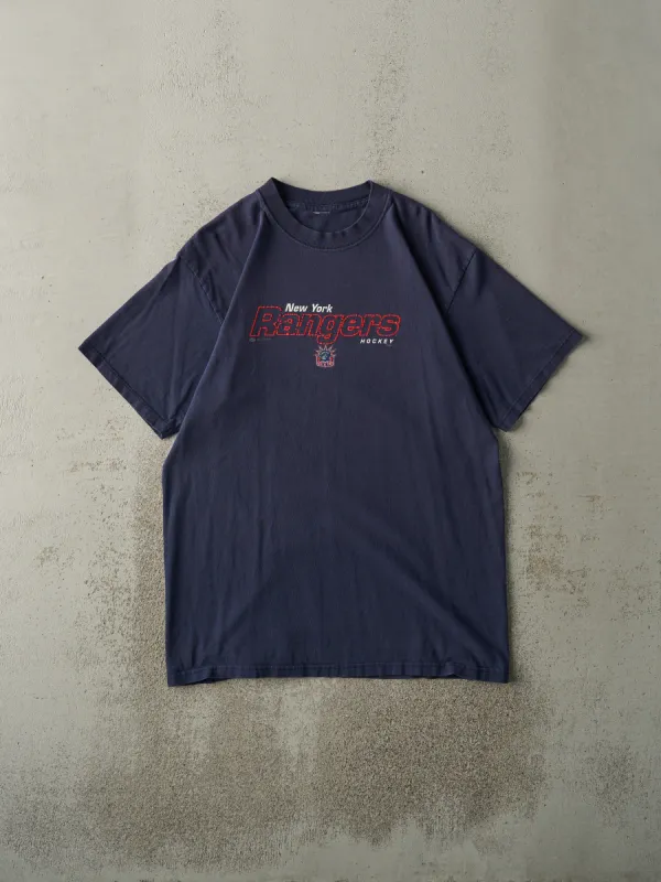 Vintage Y2K Navy Blue New York Rangers Tee (M) sold by Rebalance Vintage