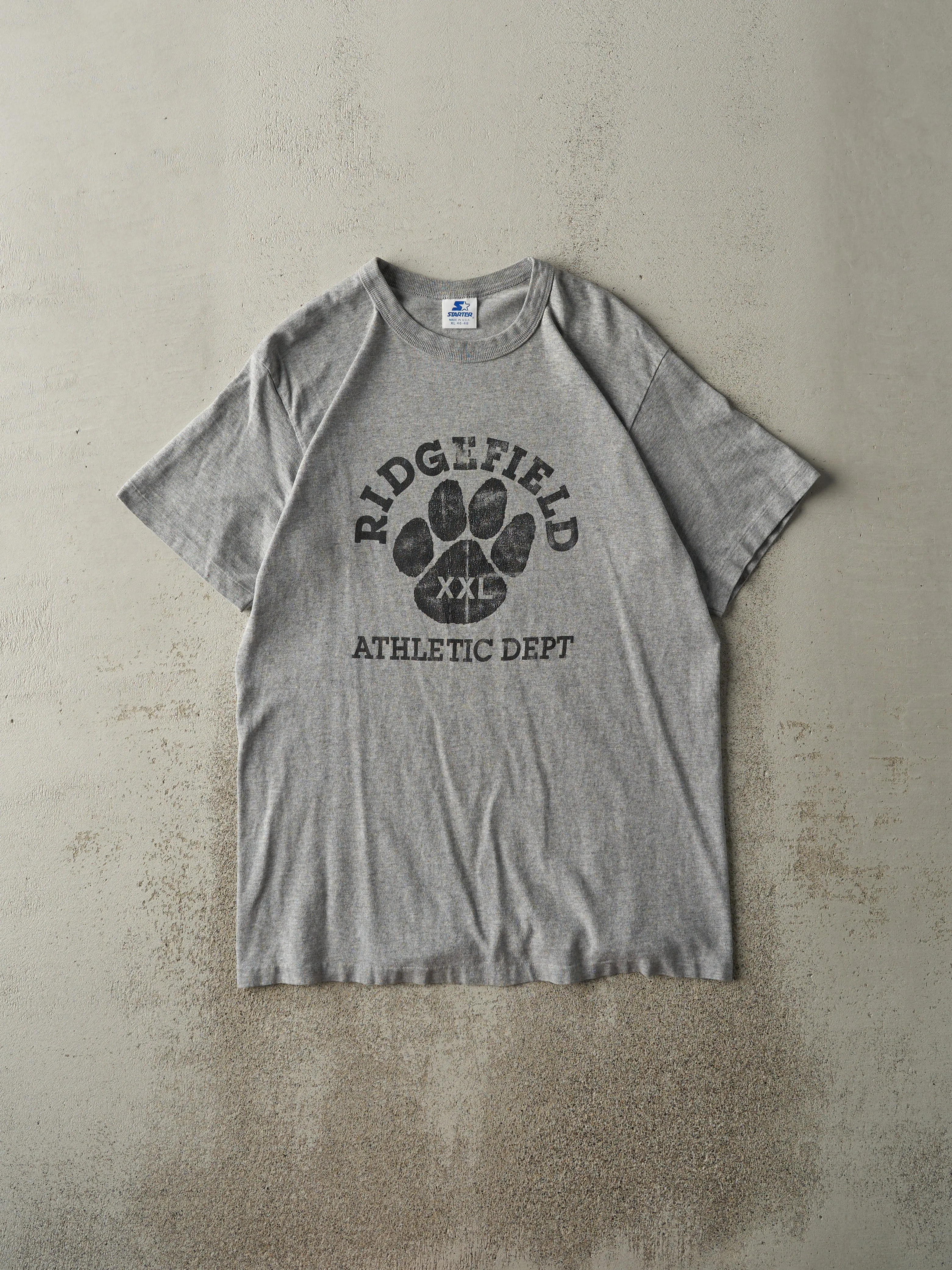 Vintage 90s Grey Ridgefield Athletics Starter Tee (M/L) sold by Rebalance Vintage