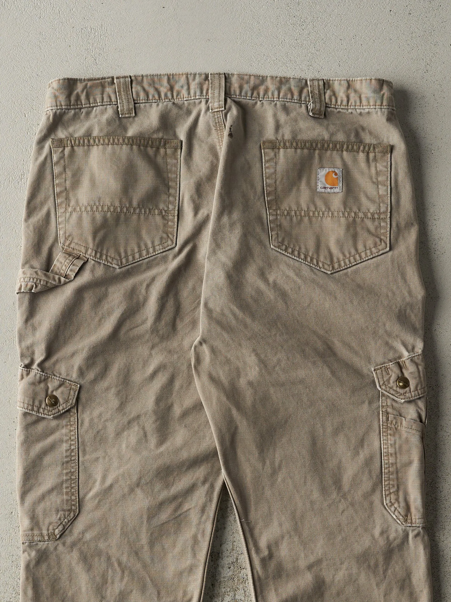Vintage Y2K Beige Carhartt Double Knee Cargo Pants (36x31.5) sold by Rebalance Vintage product image thumbnail 5