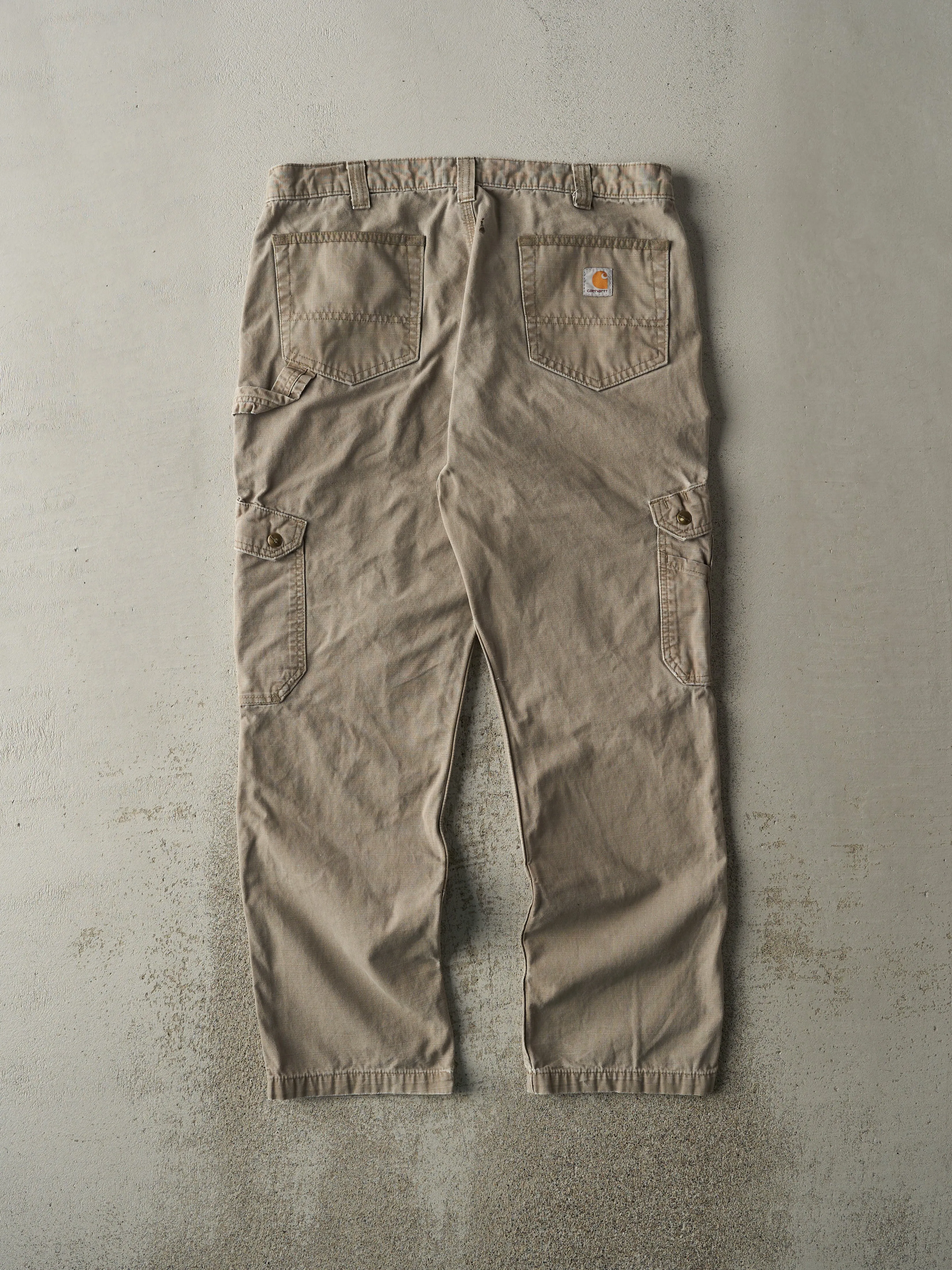 Vintage Y2K Beige Carhartt Double Knee Cargo Pants (36x31.5) sold by Rebalance Vintage product image thumbnail 3
