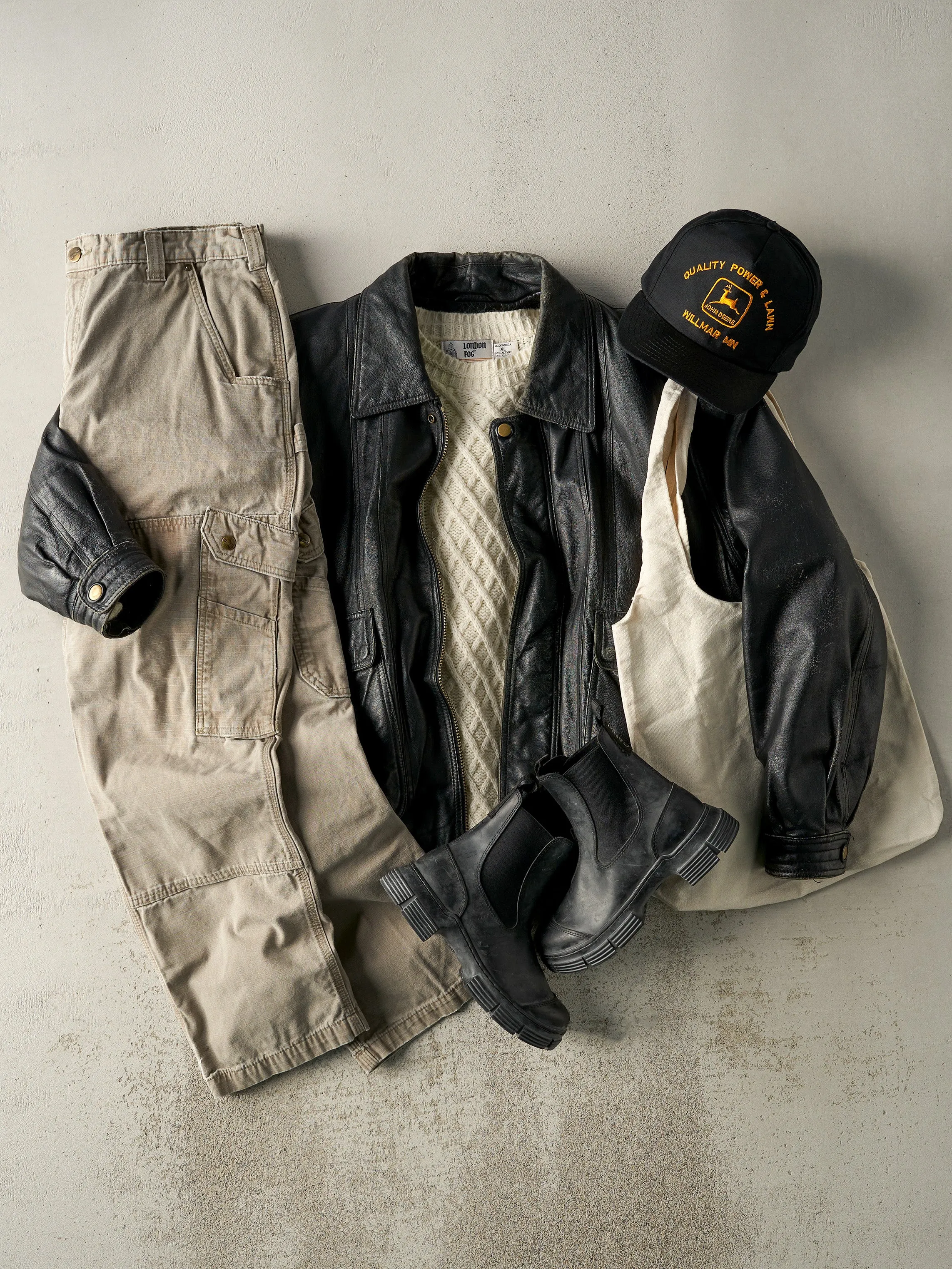 Vintage Y2K Beige Carhartt Double Knee Cargo Pants (36x31.5) sold by Rebalance Vintage product image thumbnail 2