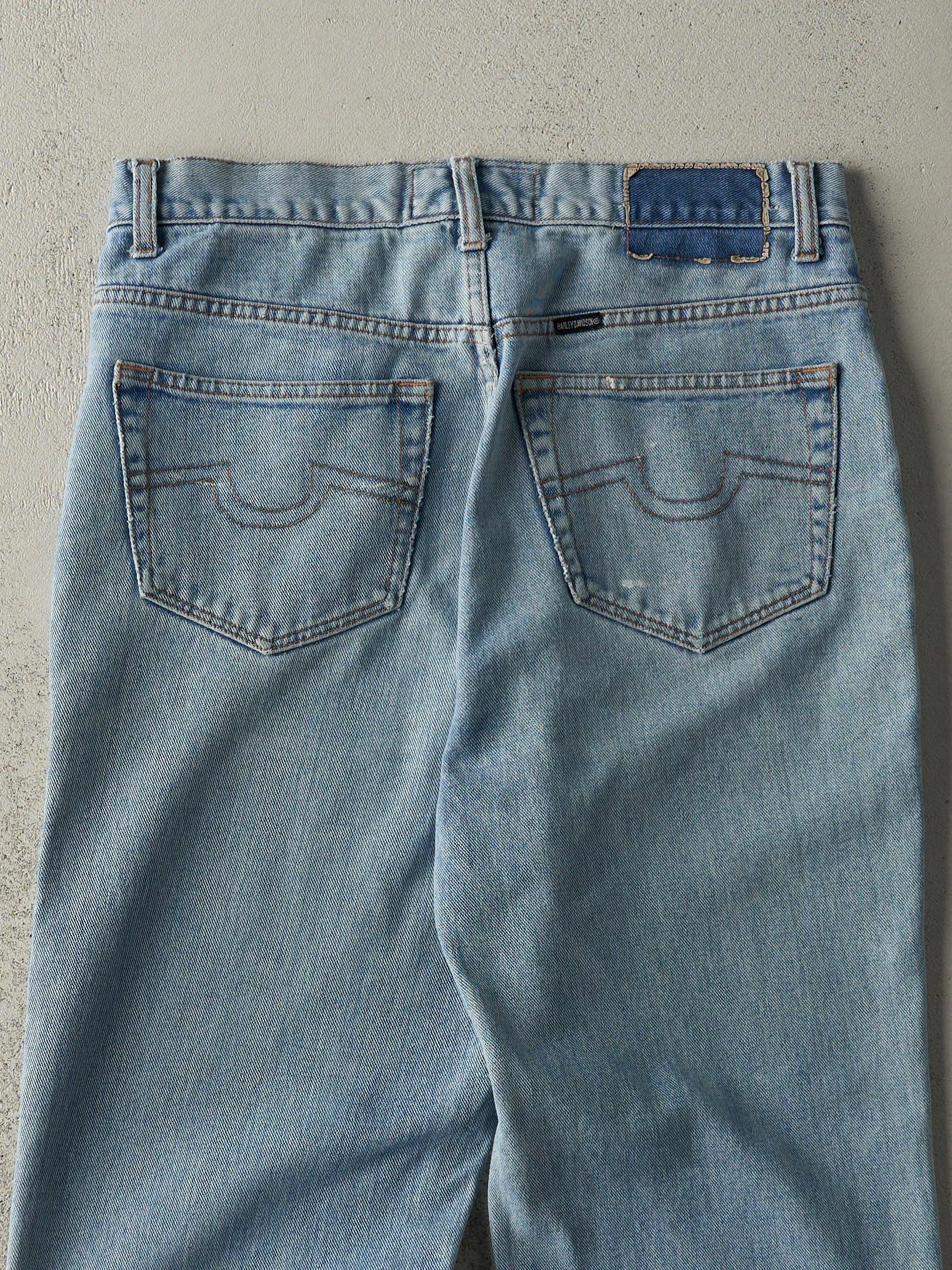 Vintage 90s Light Wash Harley Davidson Jeans (32x28) sold by Rebalance Vintage product image thumbnail 5