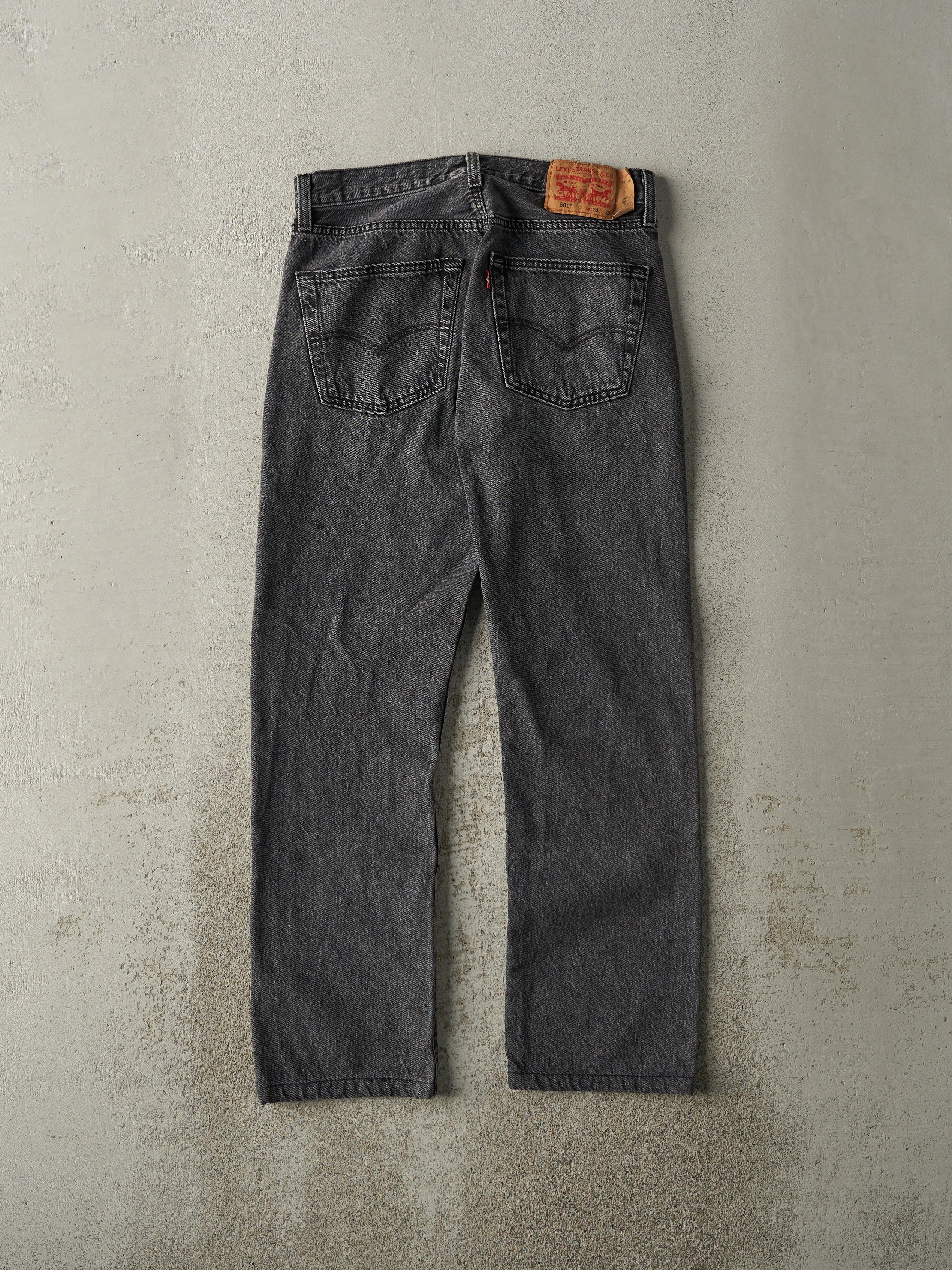 Vintage Y2K Faded Black Levi's 501 Denim Pants (31x28.5) sold by Rebalance Vintage product image thumbnail 3