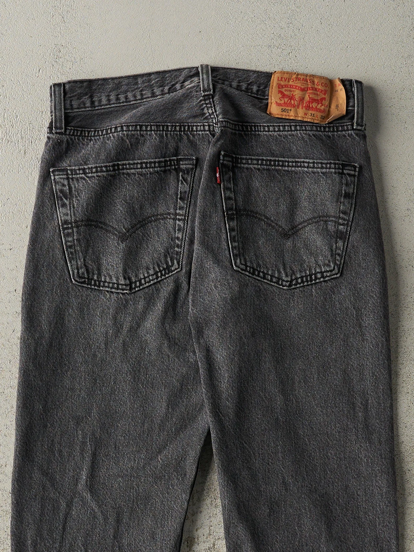 Vintage Y2K Faded Black Levi's 501 Denim Pants (31x28.5) sold by Rebalance Vintage product image thumbnail 5