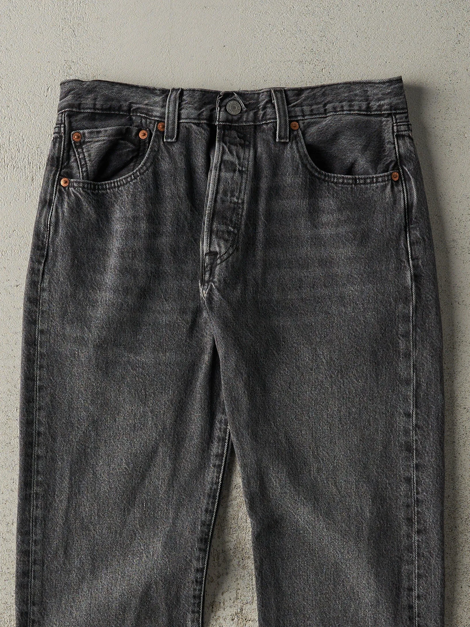Vintage Y2K Faded Black Levi's 501 Denim Pants (31x28.5) sold by Rebalance Vintage product image thumbnail 4