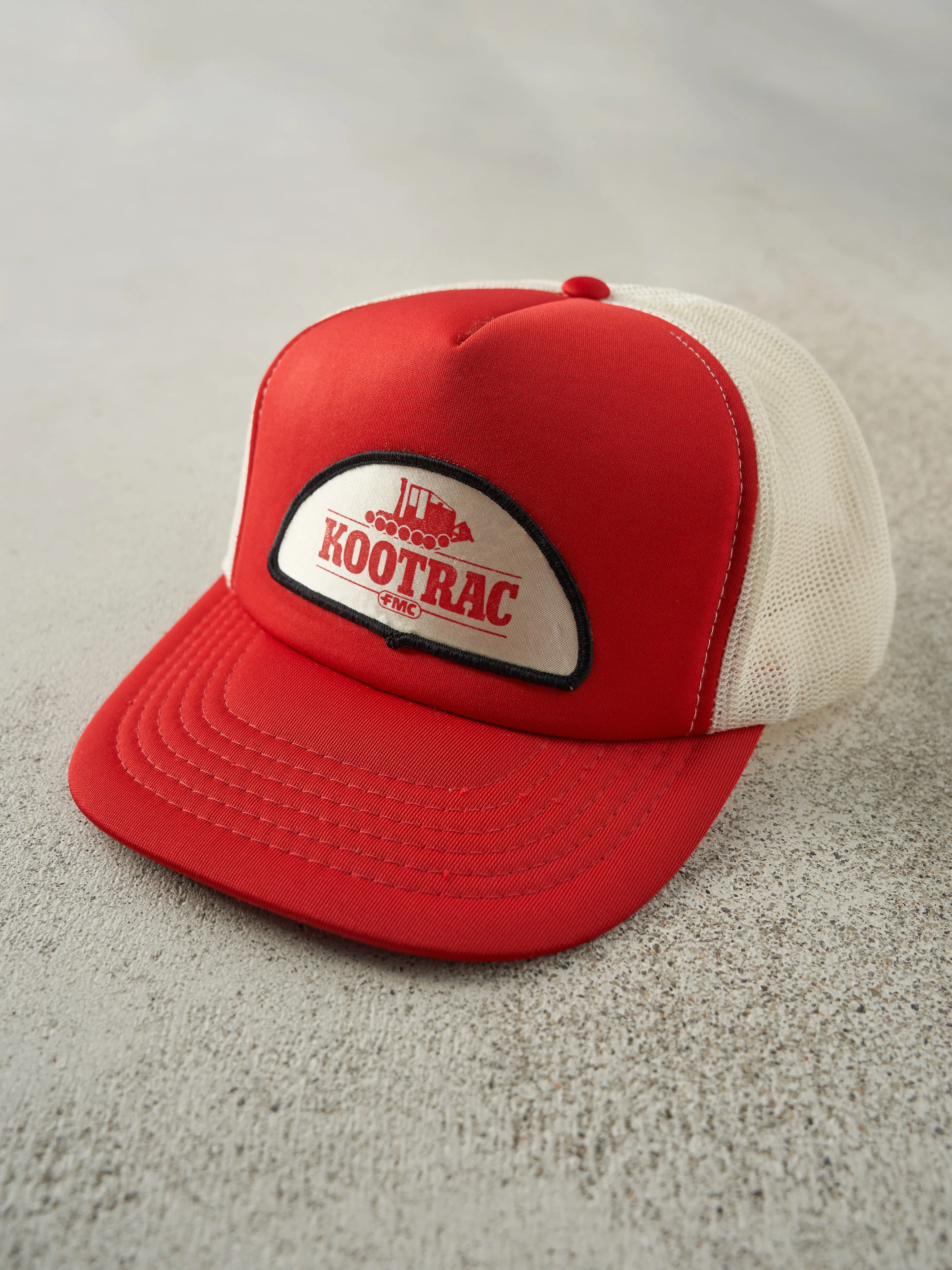 Vintage 80s Red & White Kootrac Foam Trucker Hat sold by Rebalance Vintage product image thumbnail 2