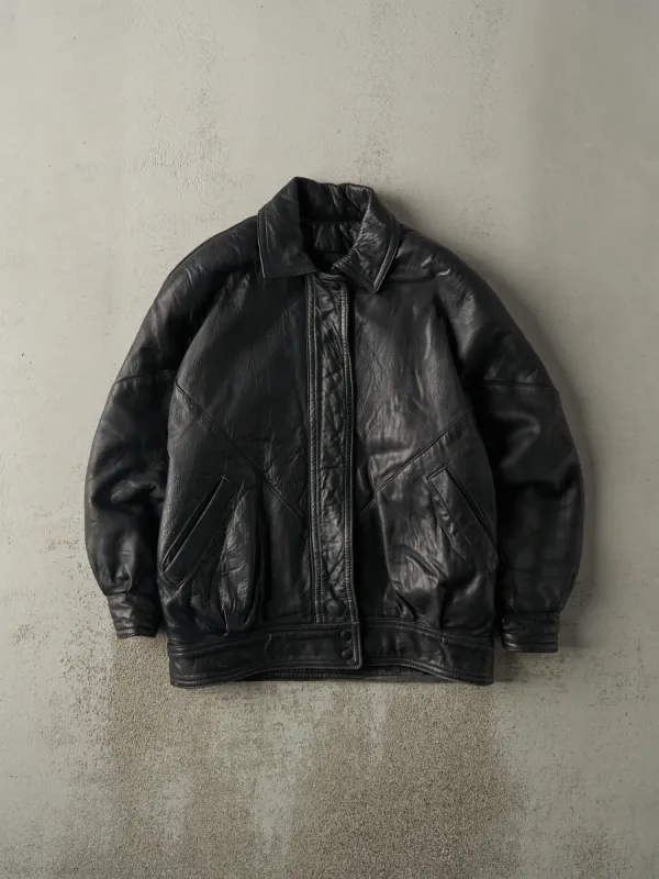 Vintage 90s Black Danier Leather Jacket (S/M) sold by Rebalance Vintage