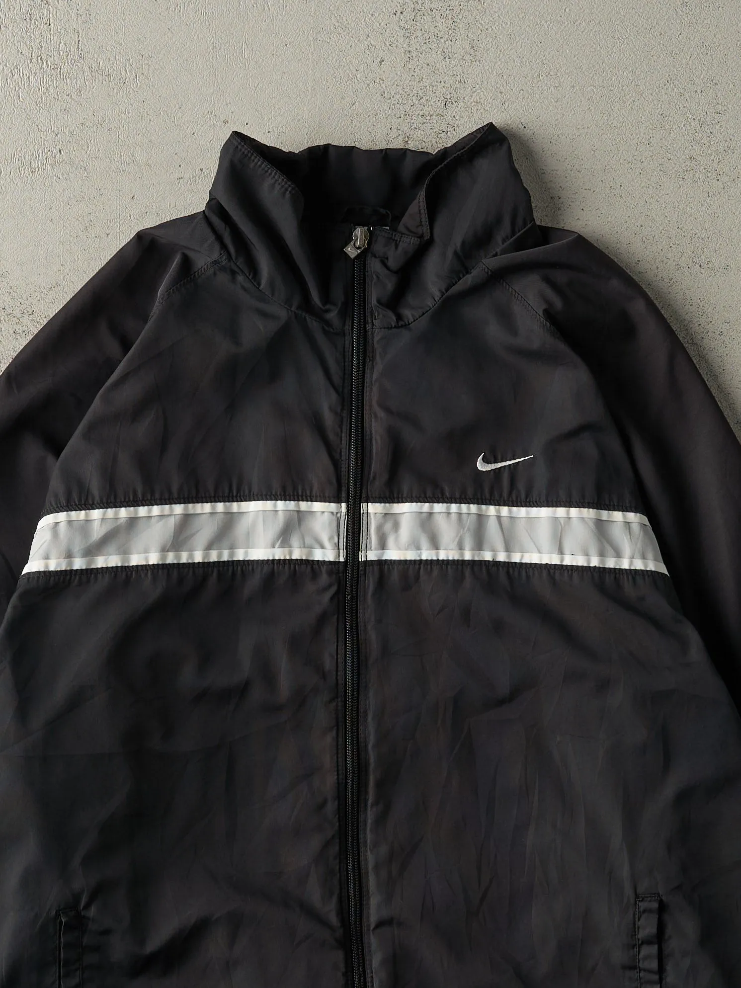 Vintage Y2K Black Reflective Nike Track Jacket (M/L) sold by Rebalance Vintage product image thumbnail 3