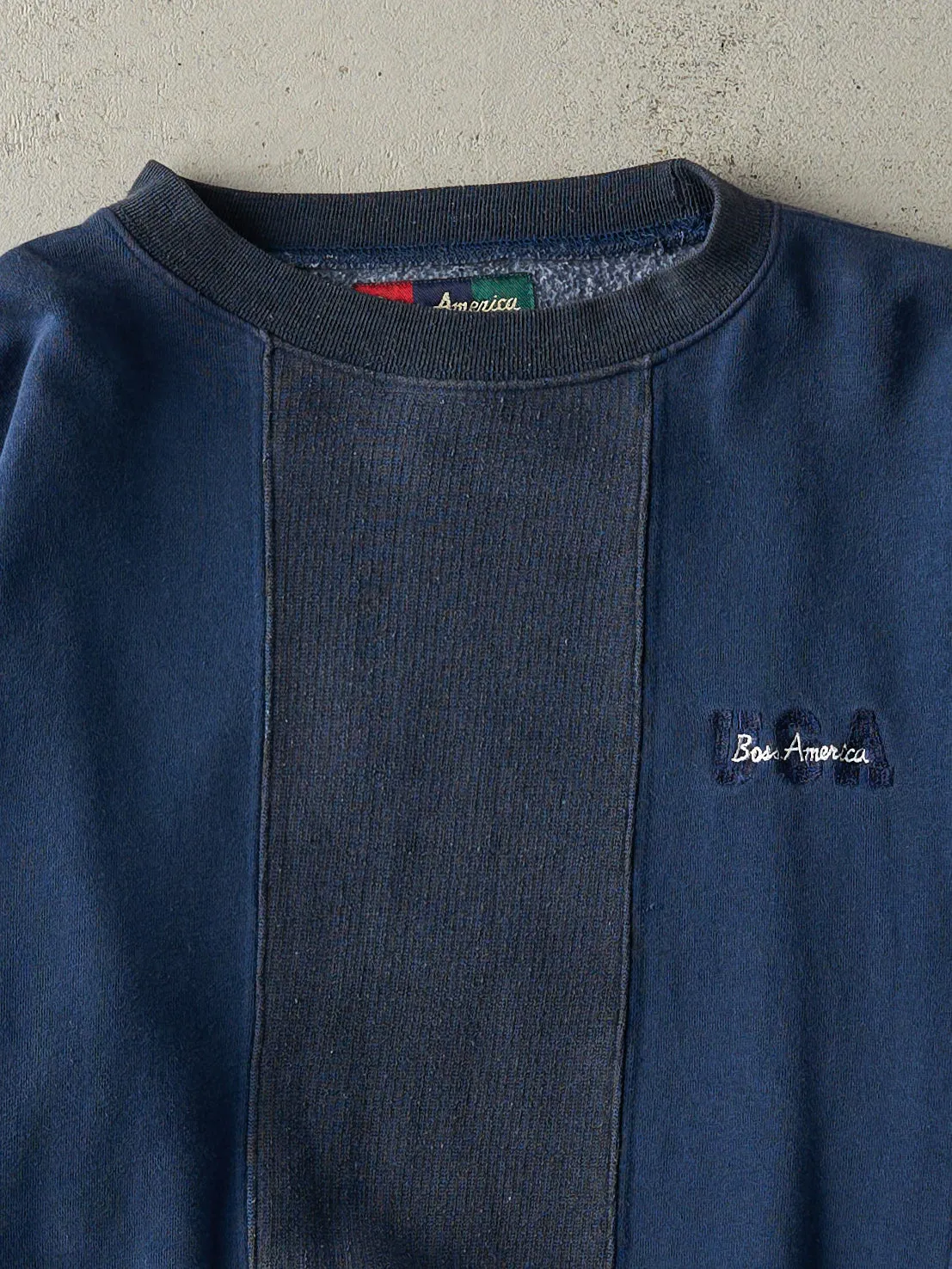 Vintage 90s Navy Blue Embroidered Boss America Crewneck (M/L) sold by Rebalance Vintage product image thumbnail 2