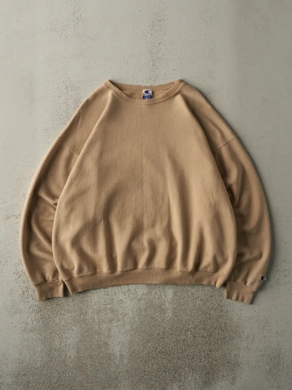 Vintage 90s Beige Blank Champion Crewneck (L/XL) sold by Rebalance Vintage