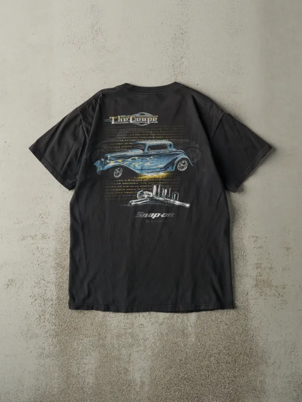 Vintage Y2K Black Snap On Racing Tee (S) sold by Rebalance Vintage
