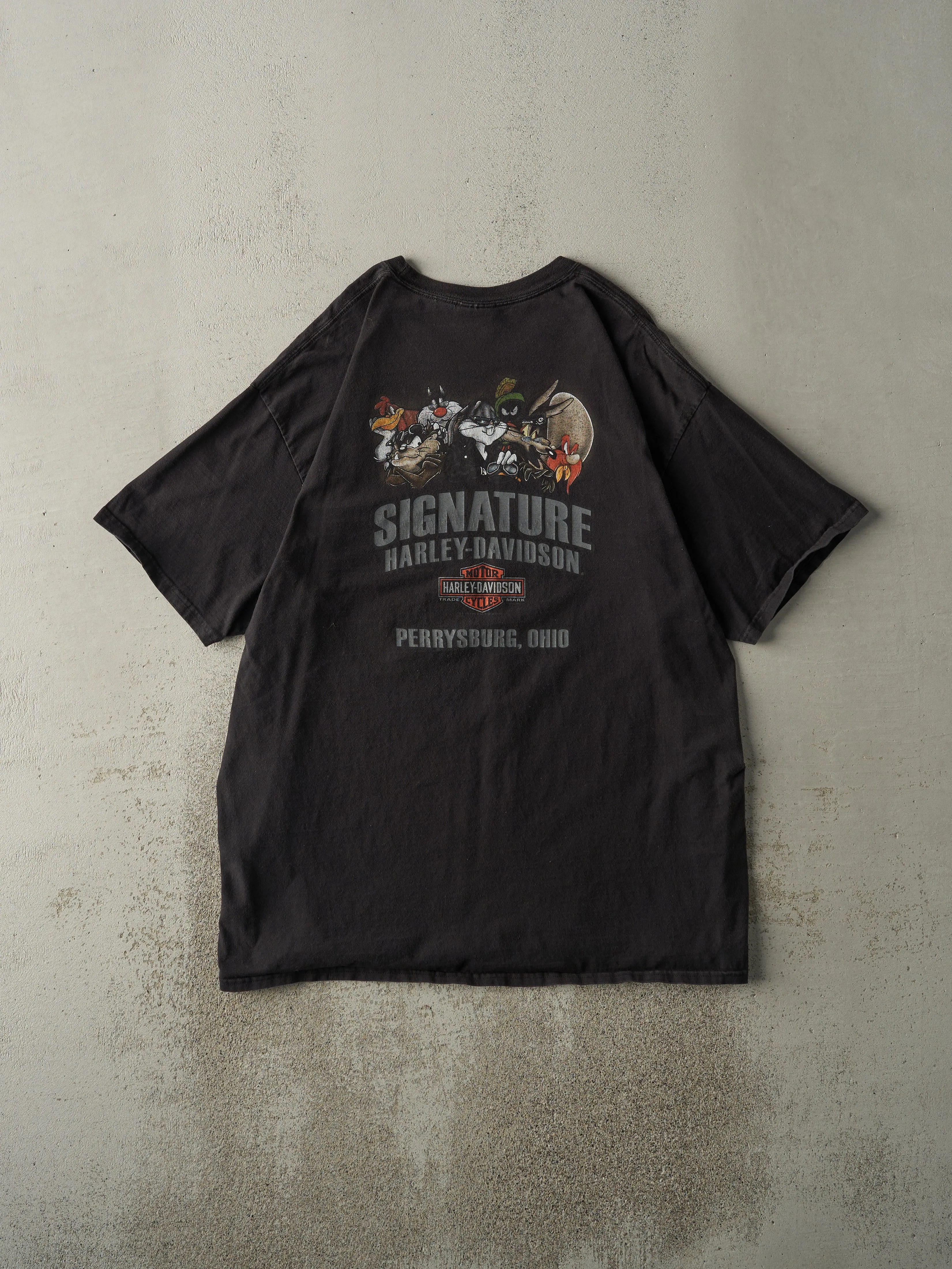 15' Black Perrysburg Ohio Harley Davidson x Looney Tunes Tee (L/XL) sold by Rebalance Vintage product image thumbnail 2