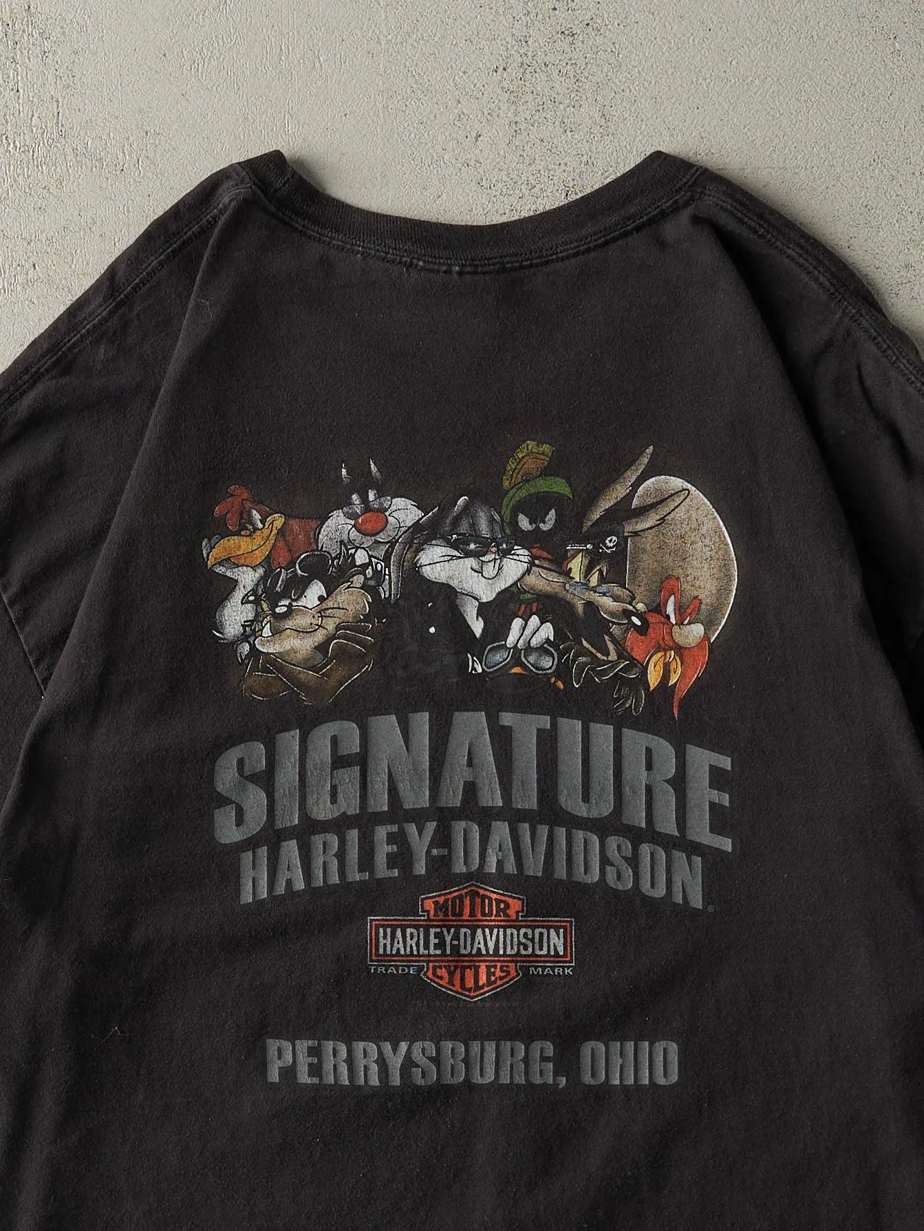 15' Black Perrysburg Ohio Harley Davidson x Looney Tunes Tee (L/XL) sold by Rebalance Vintage product image thumbnail 4