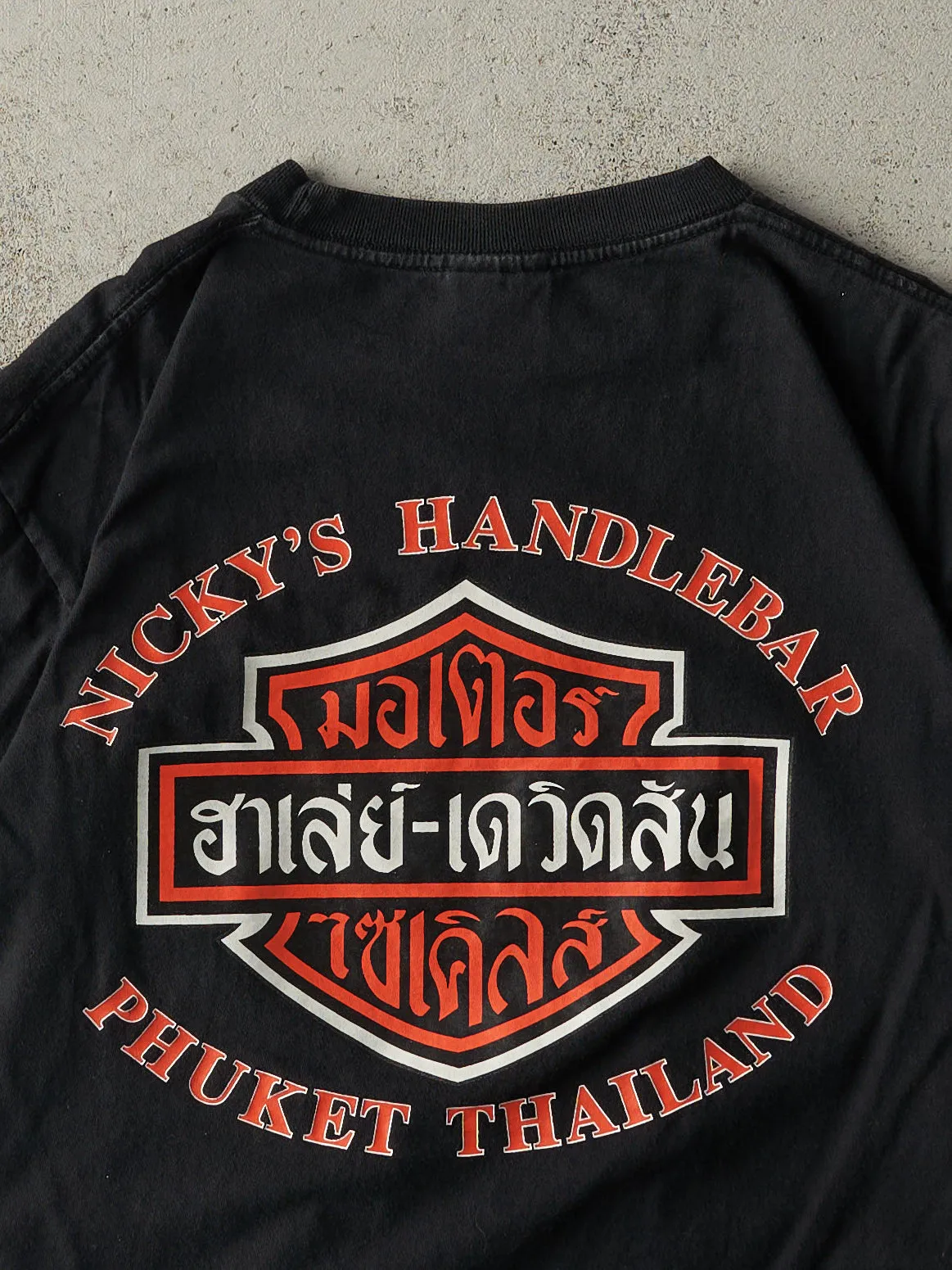 Vintage Y2K Black Nicky's Handlebar Harley Davidson Knock-Off Tee (S) sold by Rebalance Vintage product image thumbnail 4