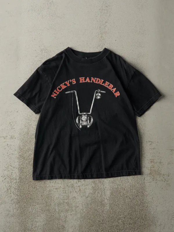 Vintage Y2K Black Nicky's Handlebar Harley Davidson Knock-Off Tee (S) sold by Rebalance Vintage
