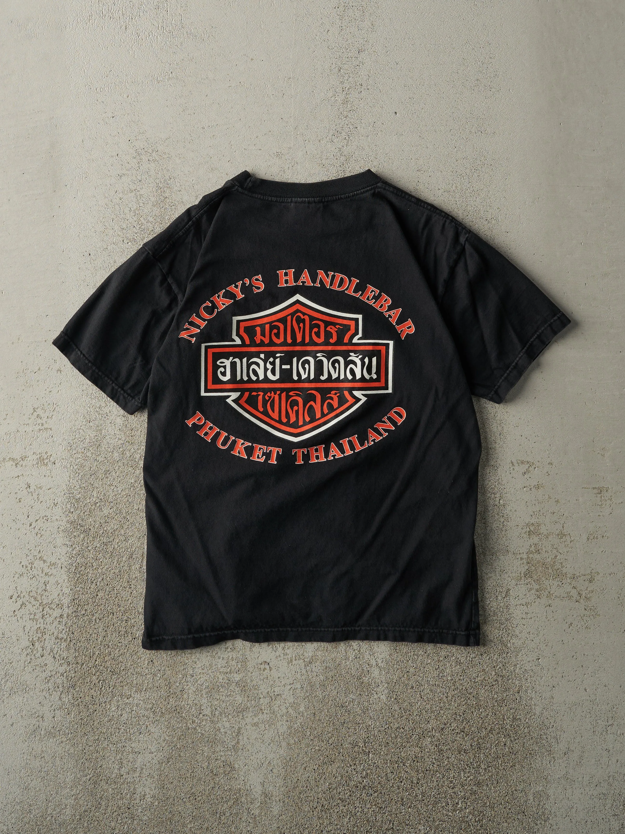 Vintage Y2K Black Nicky's Handlebar Harley Davidson Knock-Off Tee (S) sold by Rebalance Vintage product image thumbnail 2