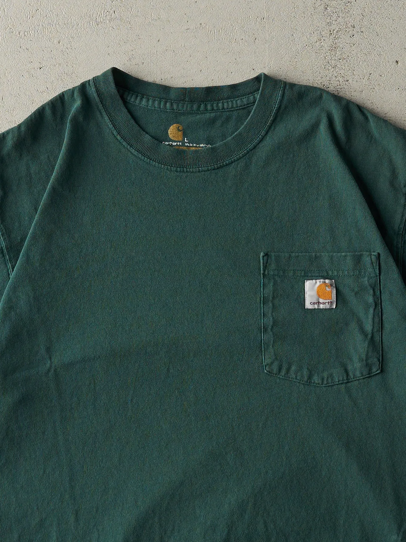 Vintage Y2K Green Carhartt Pocket Tee (L) sold by Rebalance Vintage product image thumbnail 2