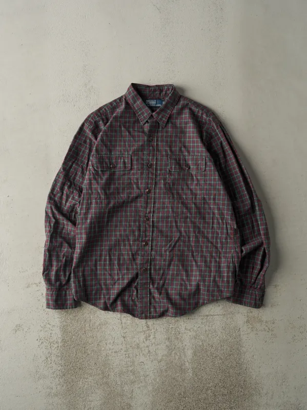 Vintage Y2K Red Plaid Polo Ralph Lauren Button Up (M) sold by Rebalance Vintage