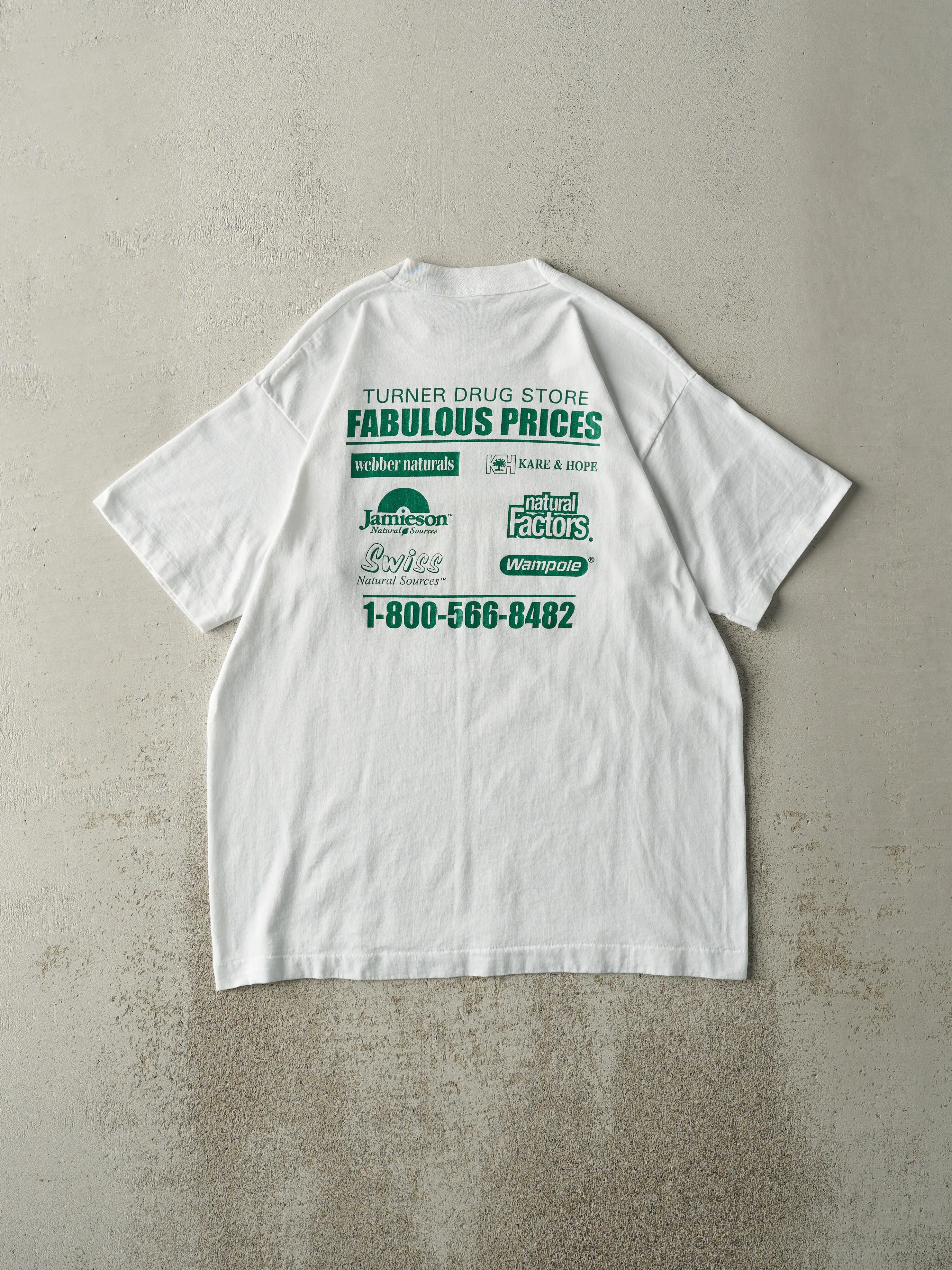 Vintage 98' White Turner Drug Store Single Stitch Tee (M) sold by Rebalance Vintage product image thumbnail 2